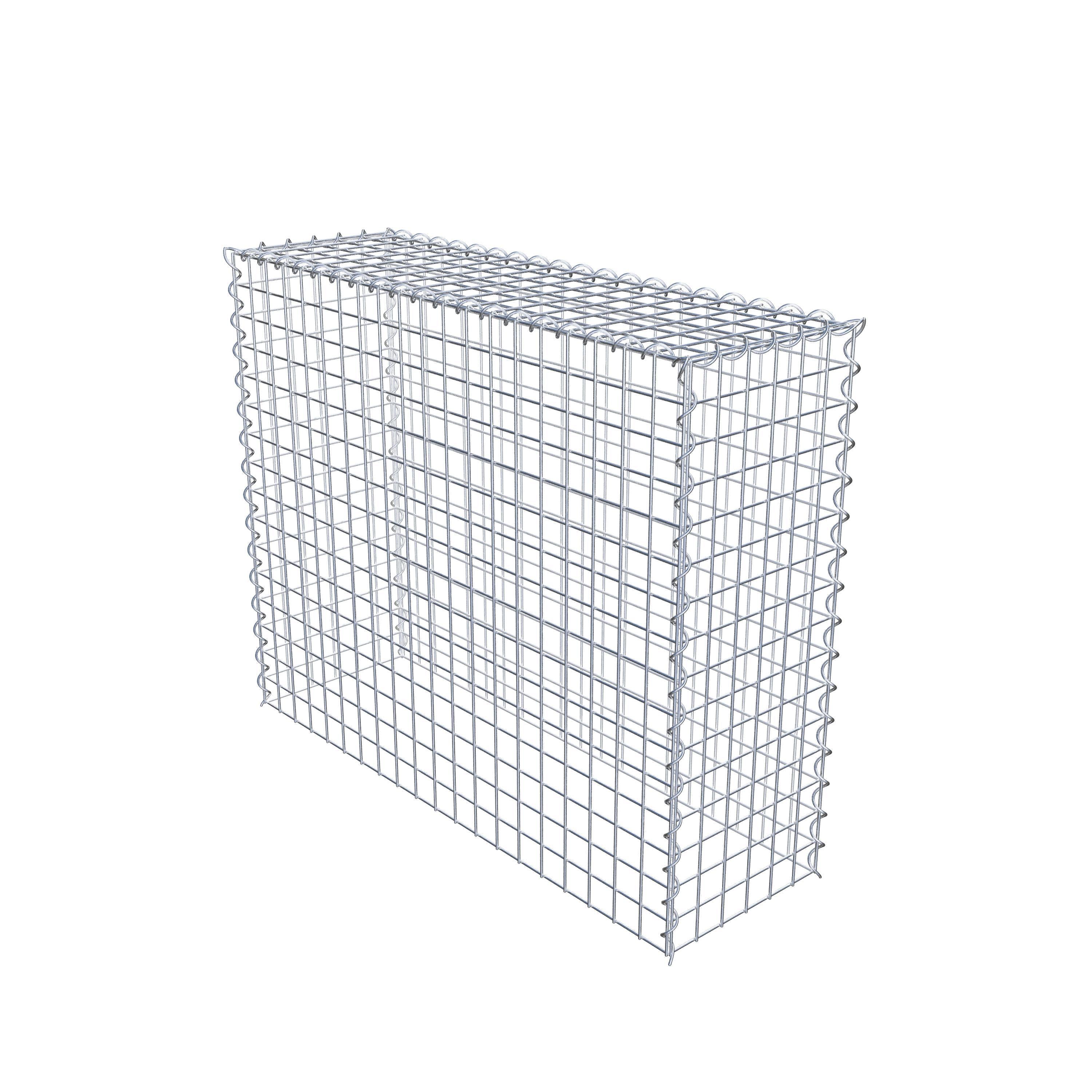 Opvokset gabion type 3 100 cm x 80 cm x 30 cm (L x H x D), maskestørrelse 5 cm x 5 cm, spiral