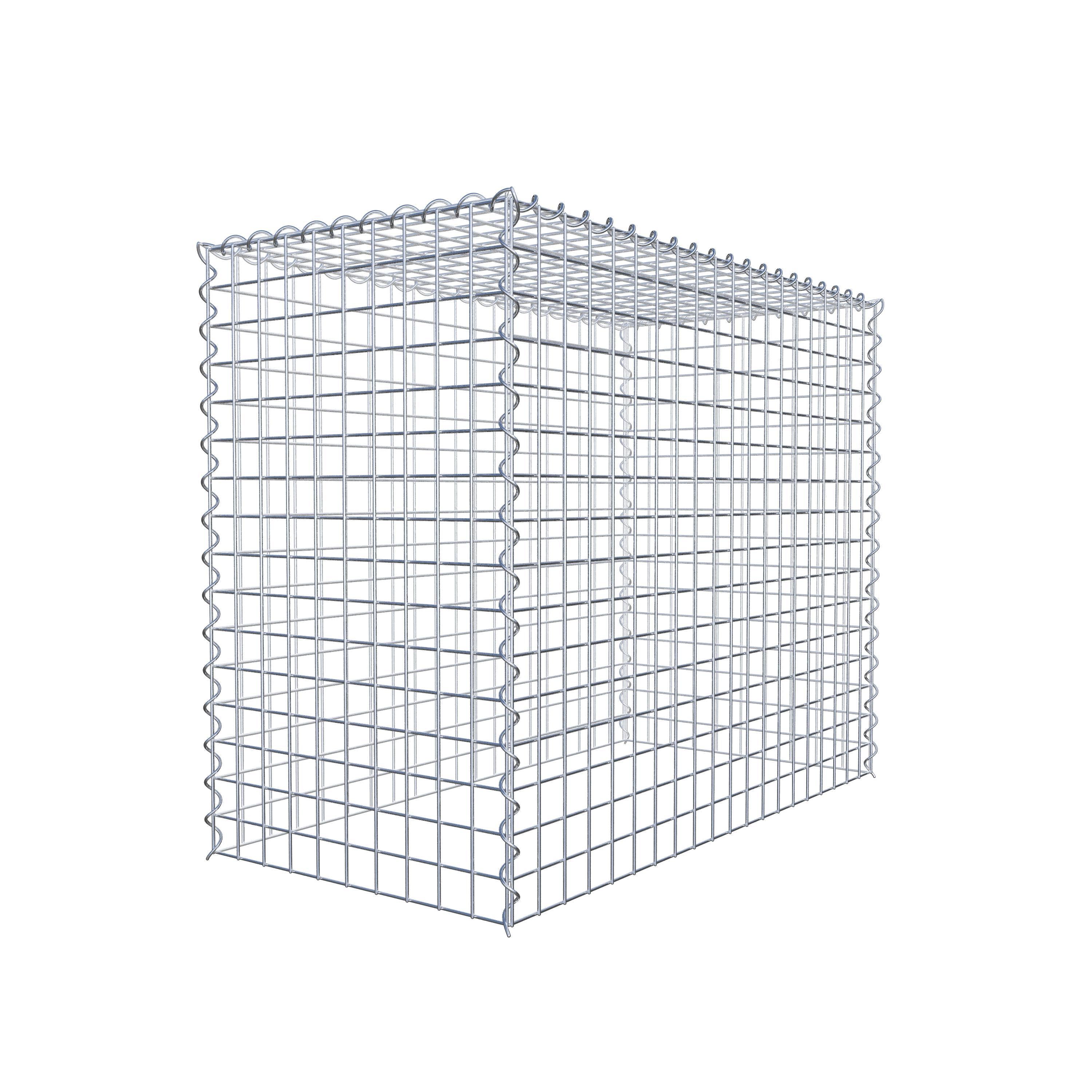 Opvokset gabion type 3 100 cm x 80 cm x 50 cm (L x H x D), maskestørrelse 5 cm x 5 cm, spiral