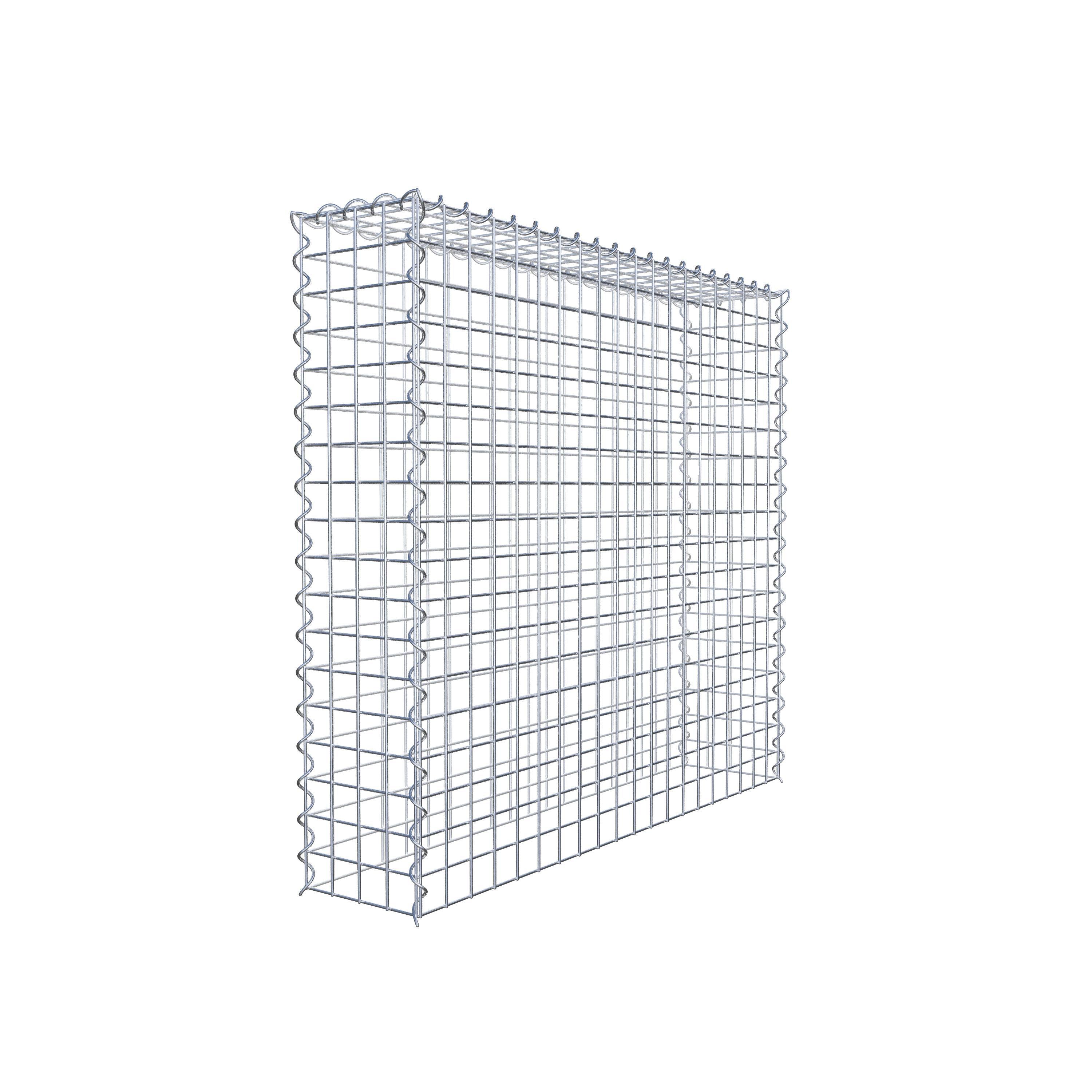 Grown-on gabion type 3 100 cm x 90 cm x 20 cm (L x H x D), mesh size 5 cm x 5 cm, spiral