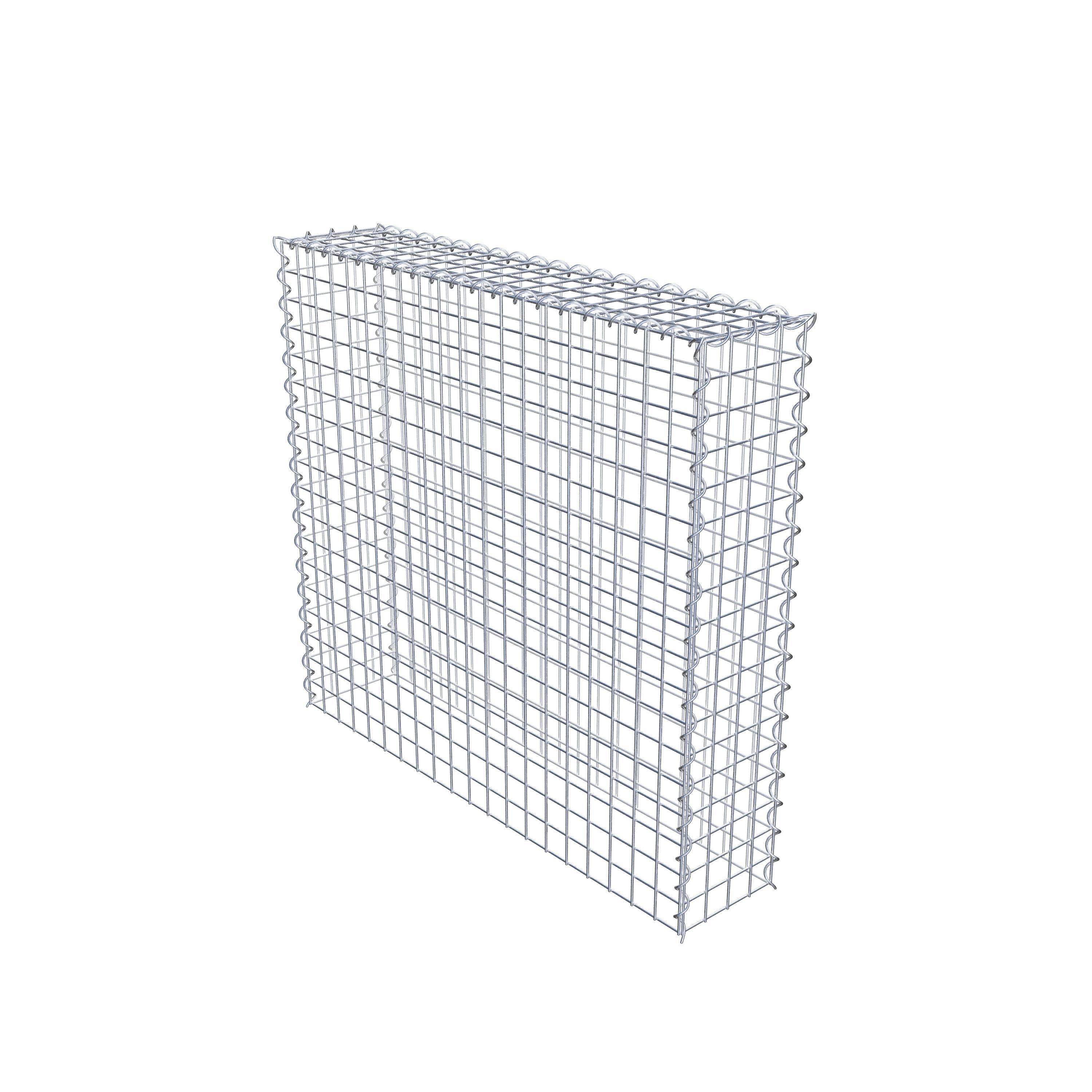 Grown-on gabion type 3 100 cm x 90 cm x 20 cm (L x H x D), mesh size 5 cm x 5 cm, spiral