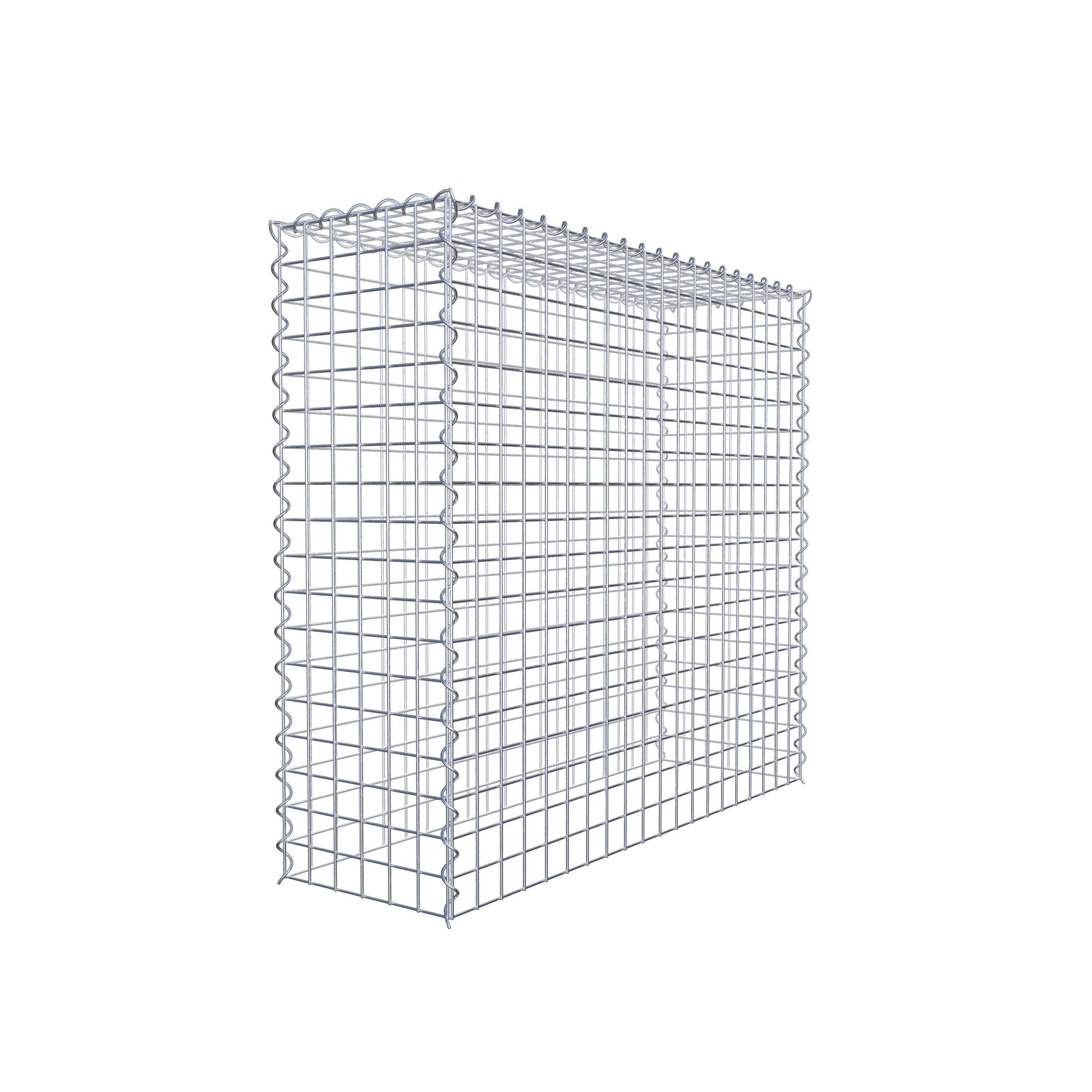 Opvokset gabion type 3 100 cm x 90 cm x 30 cm (L x H x D), maskestørrelse 5 cm x 5 cm, spiral