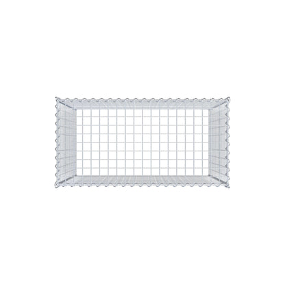 Opvokset gabion type 3 100 cm x 90 cm x 50 cm (L x H x D), maskestørrelse 5 cm x 5 cm, spiral