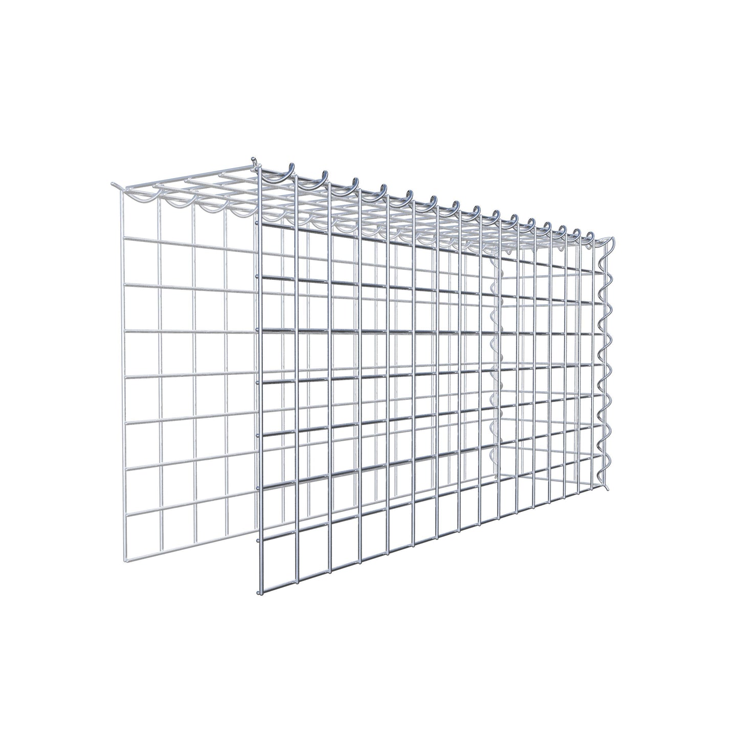 Mounted gabion type 4 80 cm x 40 cm x 20 cm (L x H x D), mesh size 5 cm x 5 cm, spiral
