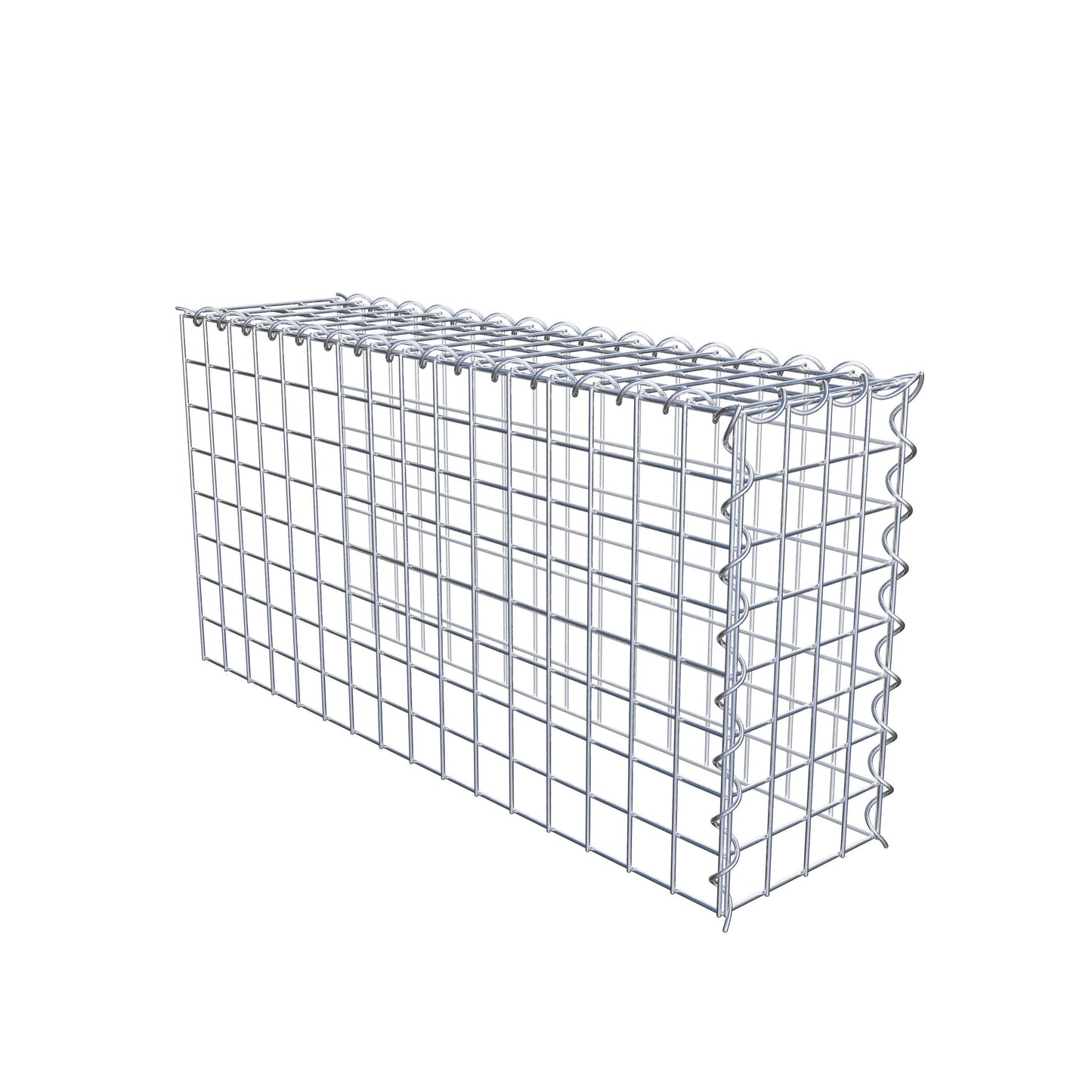 Mounted gabion type 4 80 cm x 40 cm x 20 cm (L x H x D), mesh size 5 cm x 5 cm, spiral