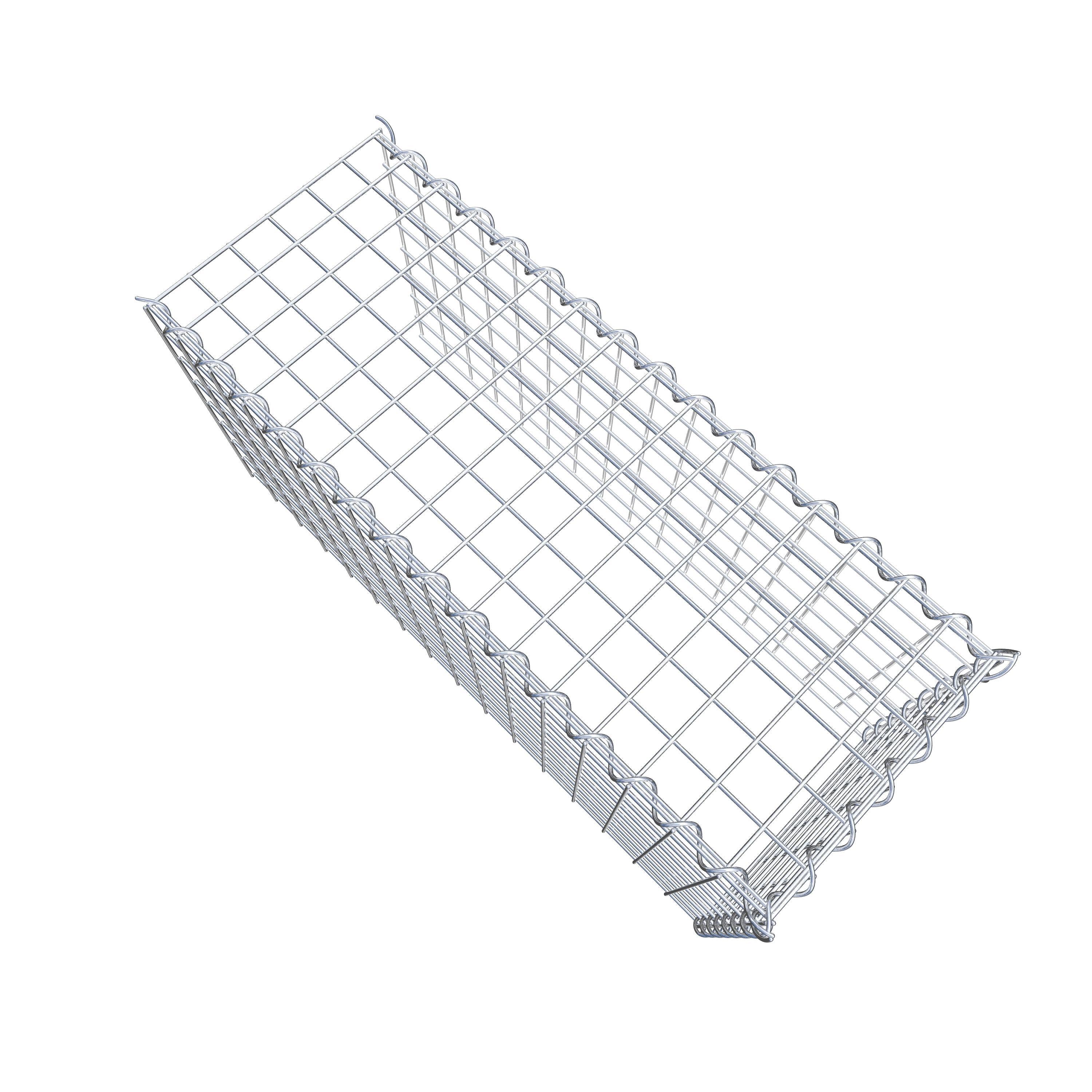 Opvokset gabion type 4 80 cm x 40 cm x 30 cm (L x H x D), maskestørrelse 5 cm x 5 cm, spiral