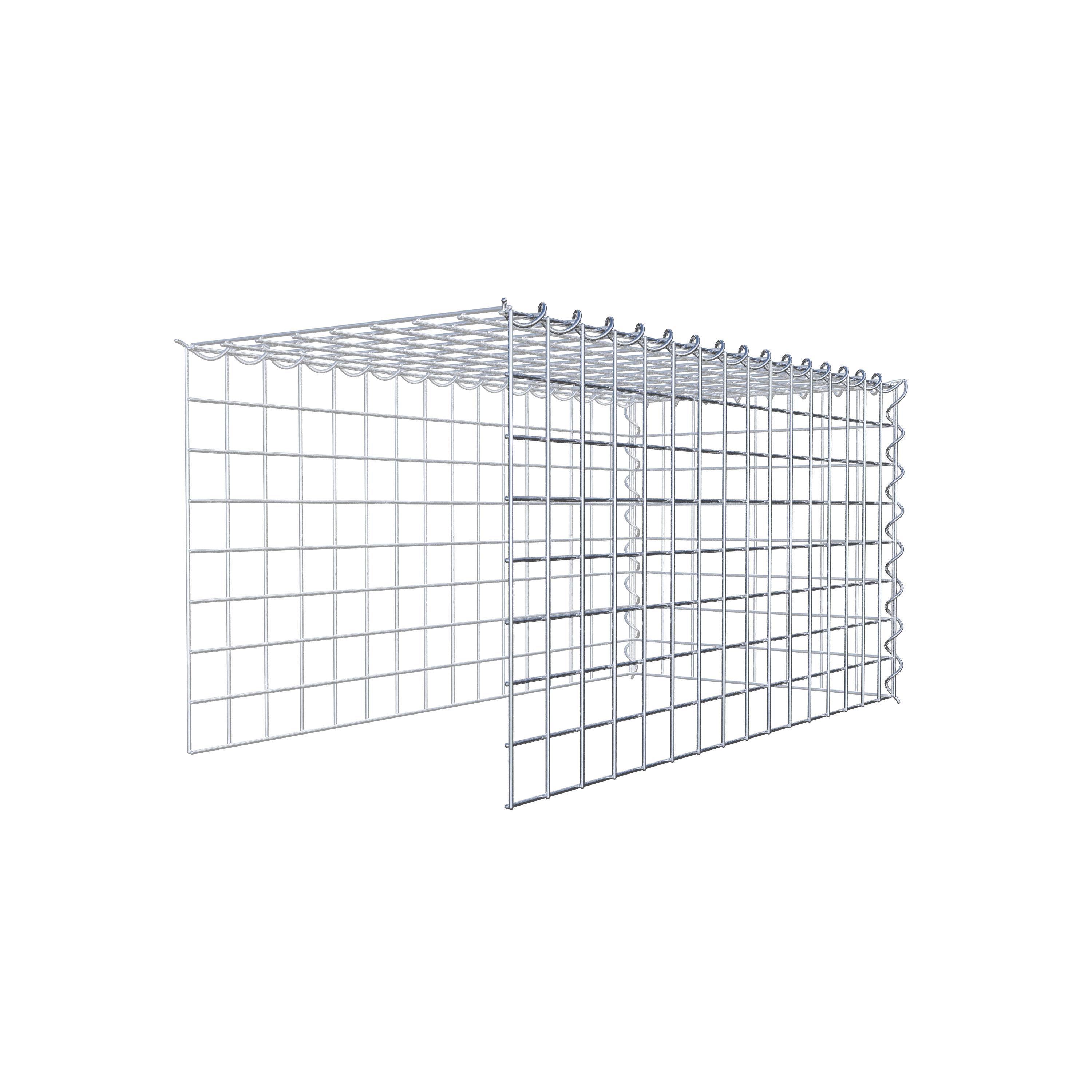 Opvokset gabion type 4 80 cm x 40 cm x 40 cm (L x H x D), maskestørrelse 5 cm x 5 cm, spiral