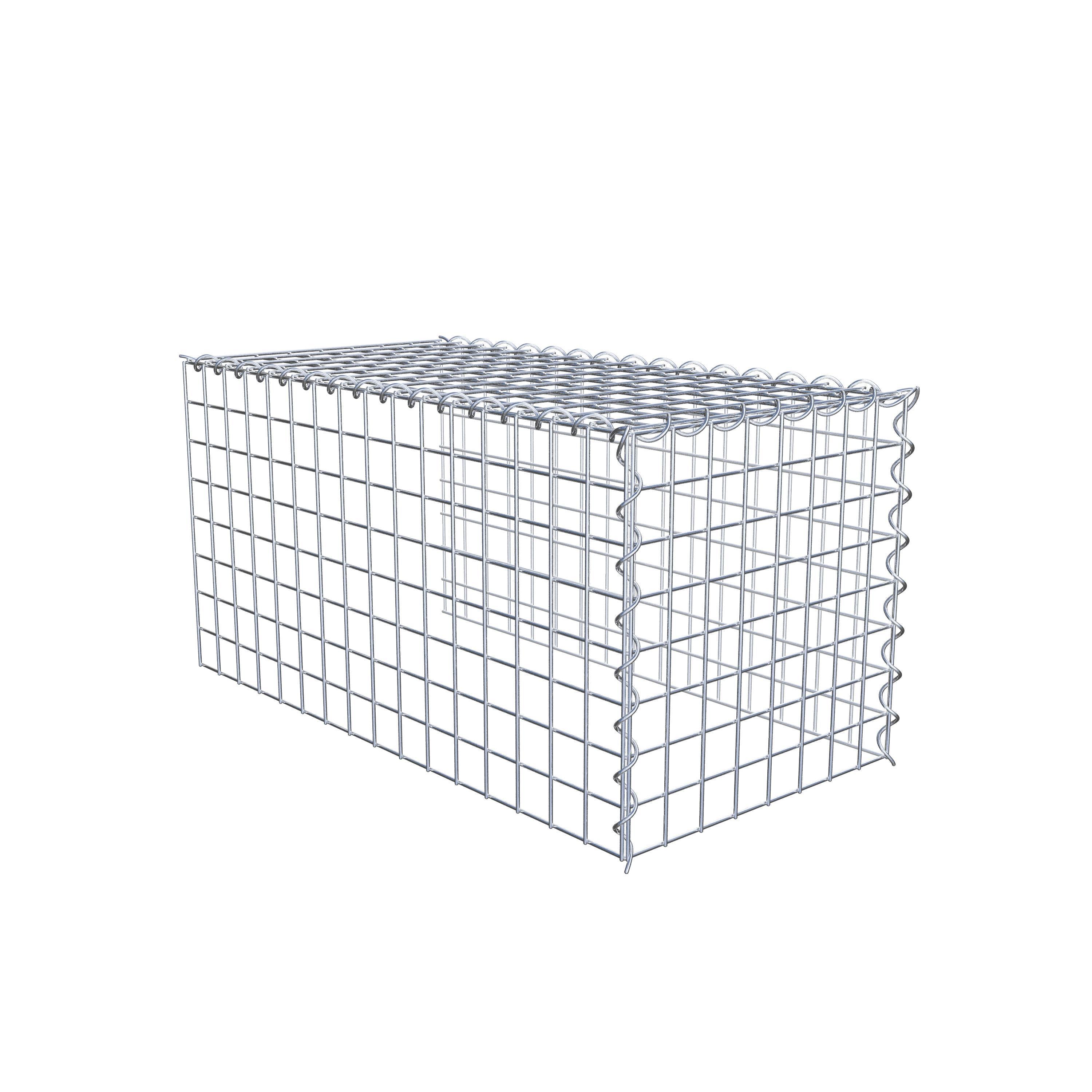 Opvokset gabion type 4 80 cm x 40 cm x 40 cm (L x H x D), maskestørrelse 5 cm x 5 cm, spiral