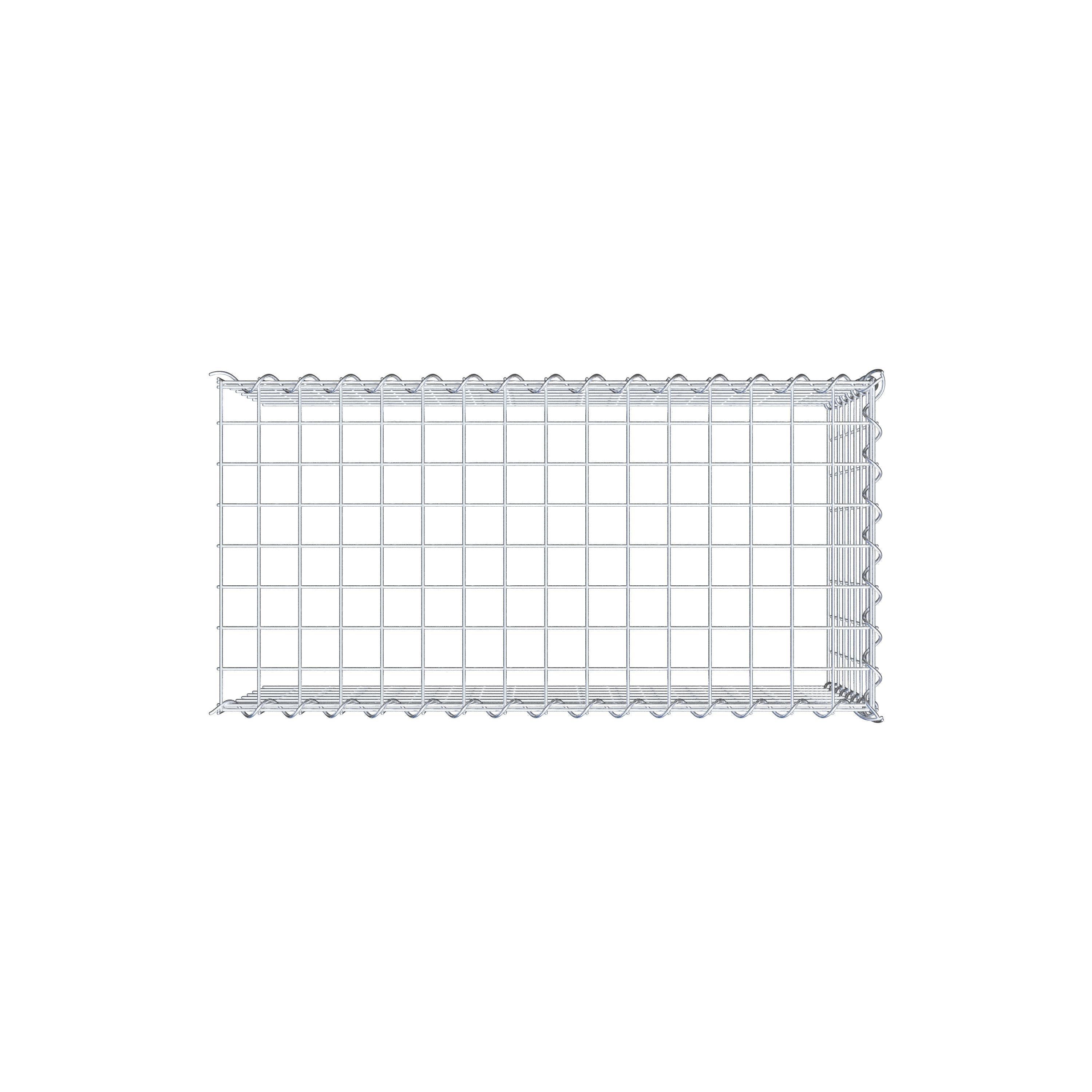 Opvokset gabion type 4 80 cm x 40 cm x 40 cm (L x H x D), maskestørrelse 5 cm x 5 cm, spiral