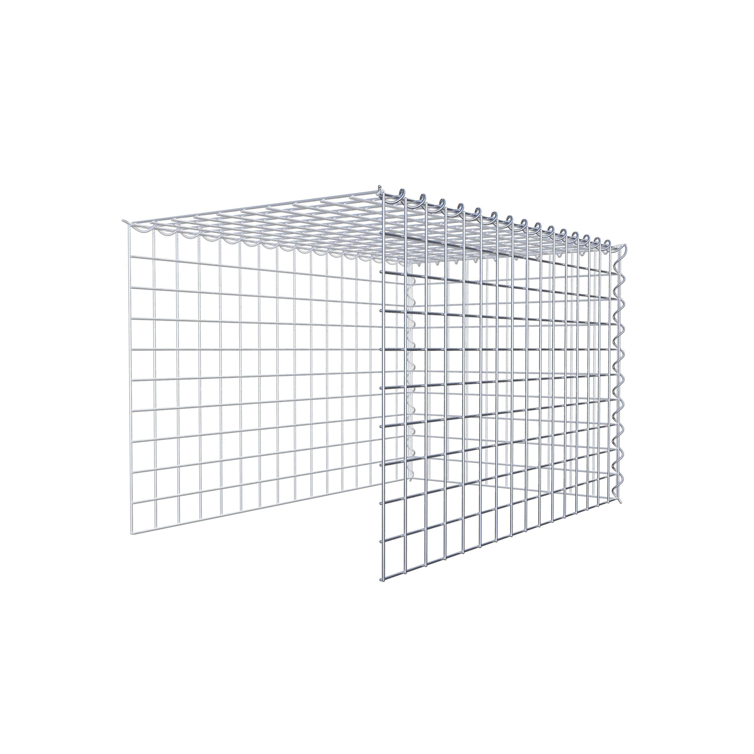 Grown-on gabion type 4 80 cm x 50 cm x 50 cm (L x H x D), mesh size 5 cm x 5 cm, spiral