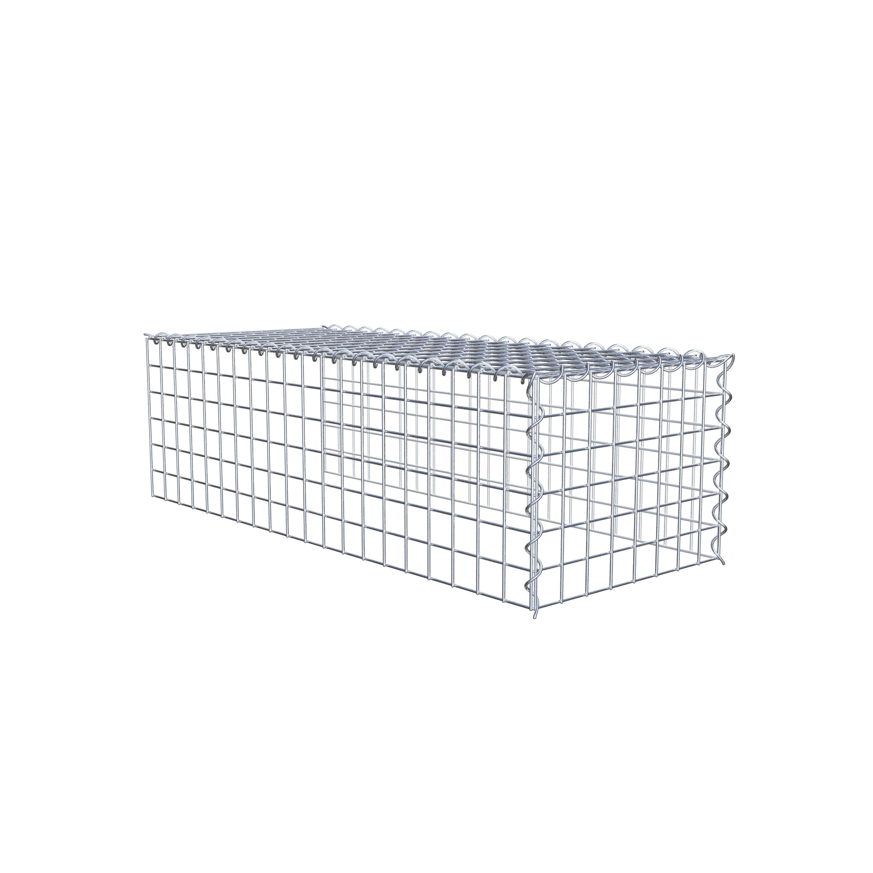 Gabion rapporté type 4 100 cm x 30 cm x 40 cm (L x H x P), mailles 5 cm x 5 cm, spirale