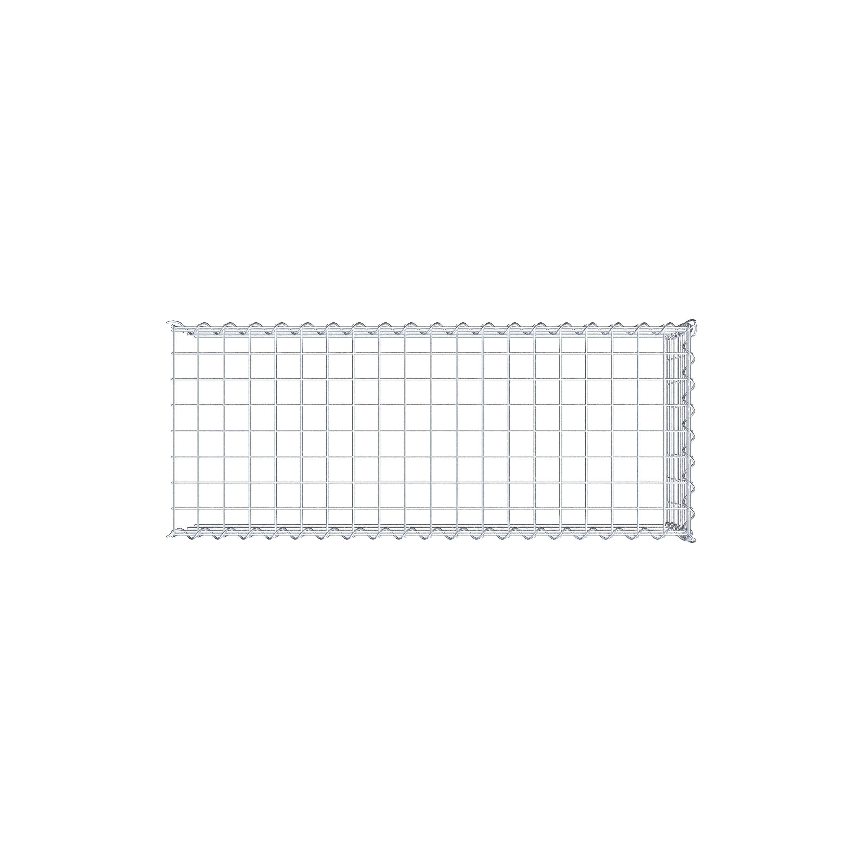 Gabion rapporté type 4 100 cm x 30 cm x 40 cm (L x H x P), mailles 5 cm x 5 cm, spirale