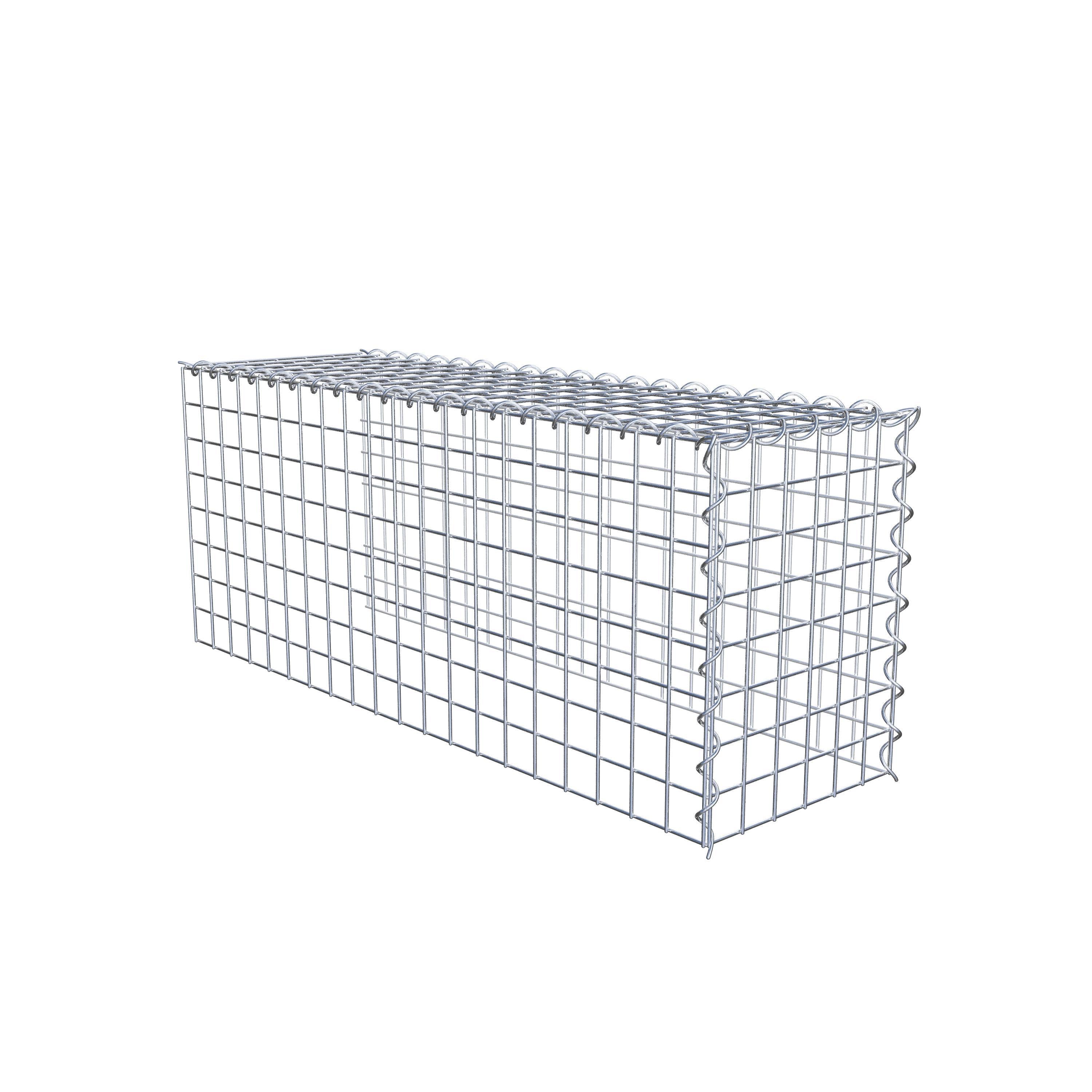 Opvokset gabion type 4 100 cm x 40 cm x 30 cm (L x H x D), maskestørrelse 5 cm x 5 cm, spiral