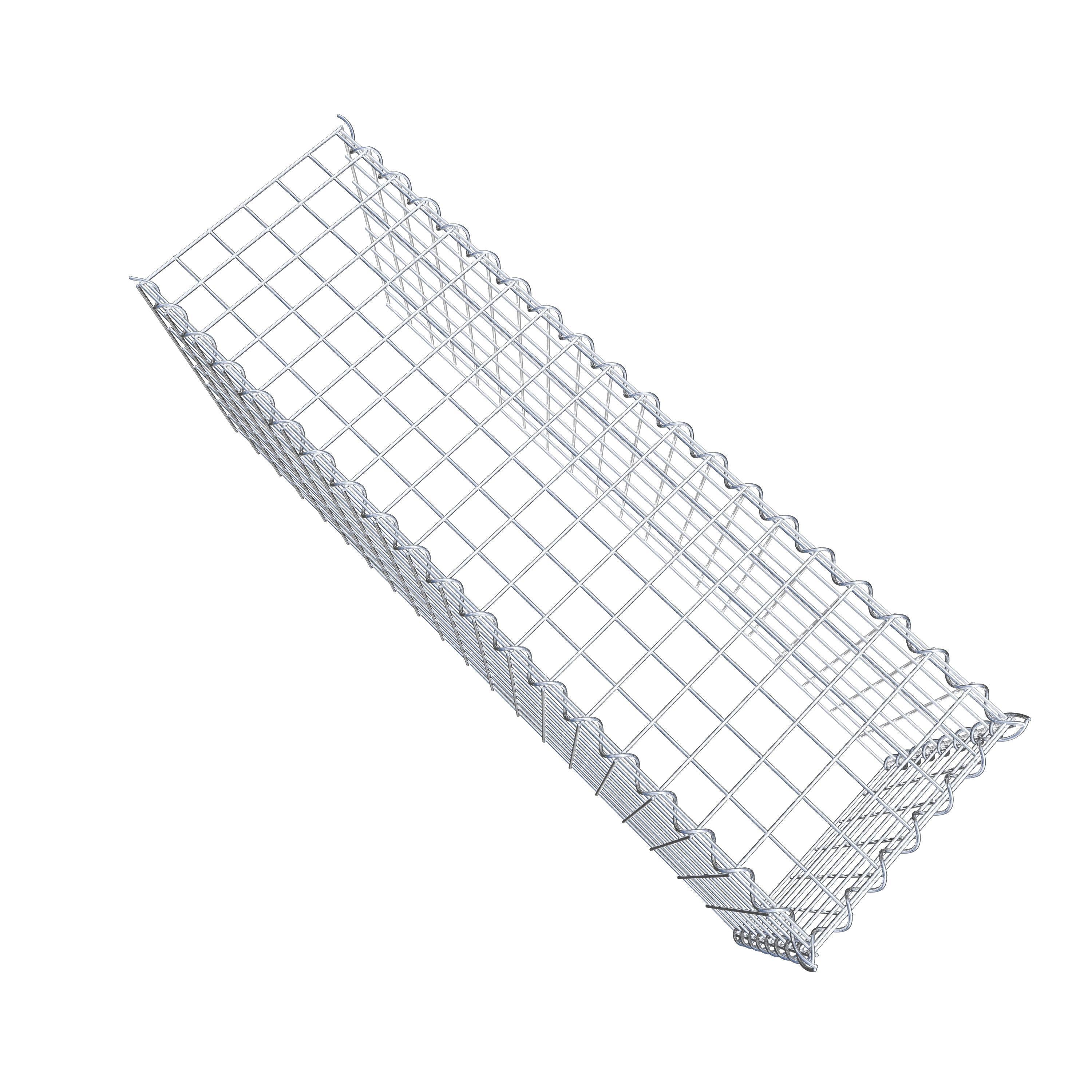 Opvokset gabion type 4 100 cm x 40 cm x 30 cm (L x H x D), maskestørrelse 5 cm x 5 cm, spiral