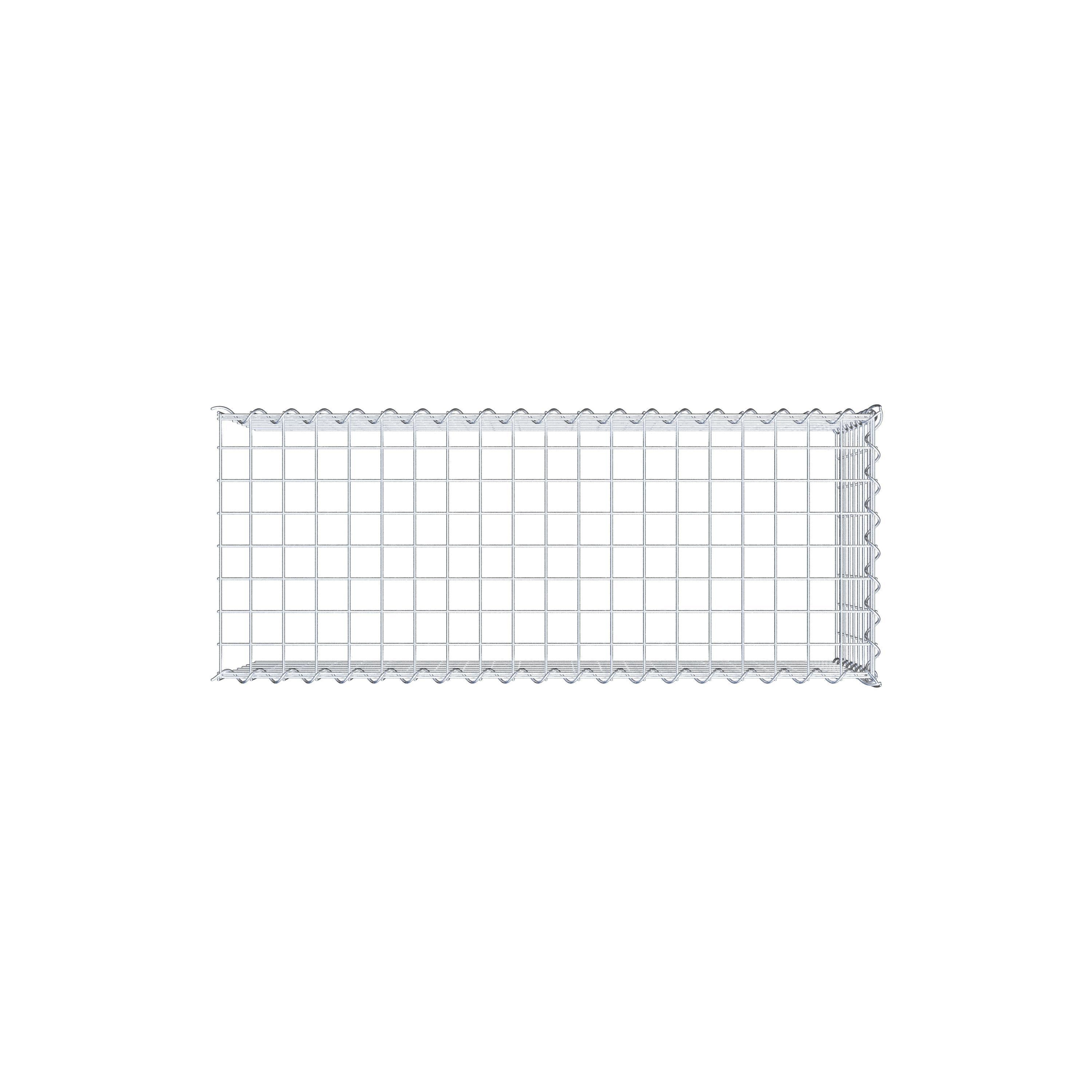 Grown-on gabion type 4 100 cm x 40 cm x 40 cm (L x H x D), mesh size 5 cm x 5 cm, spiral