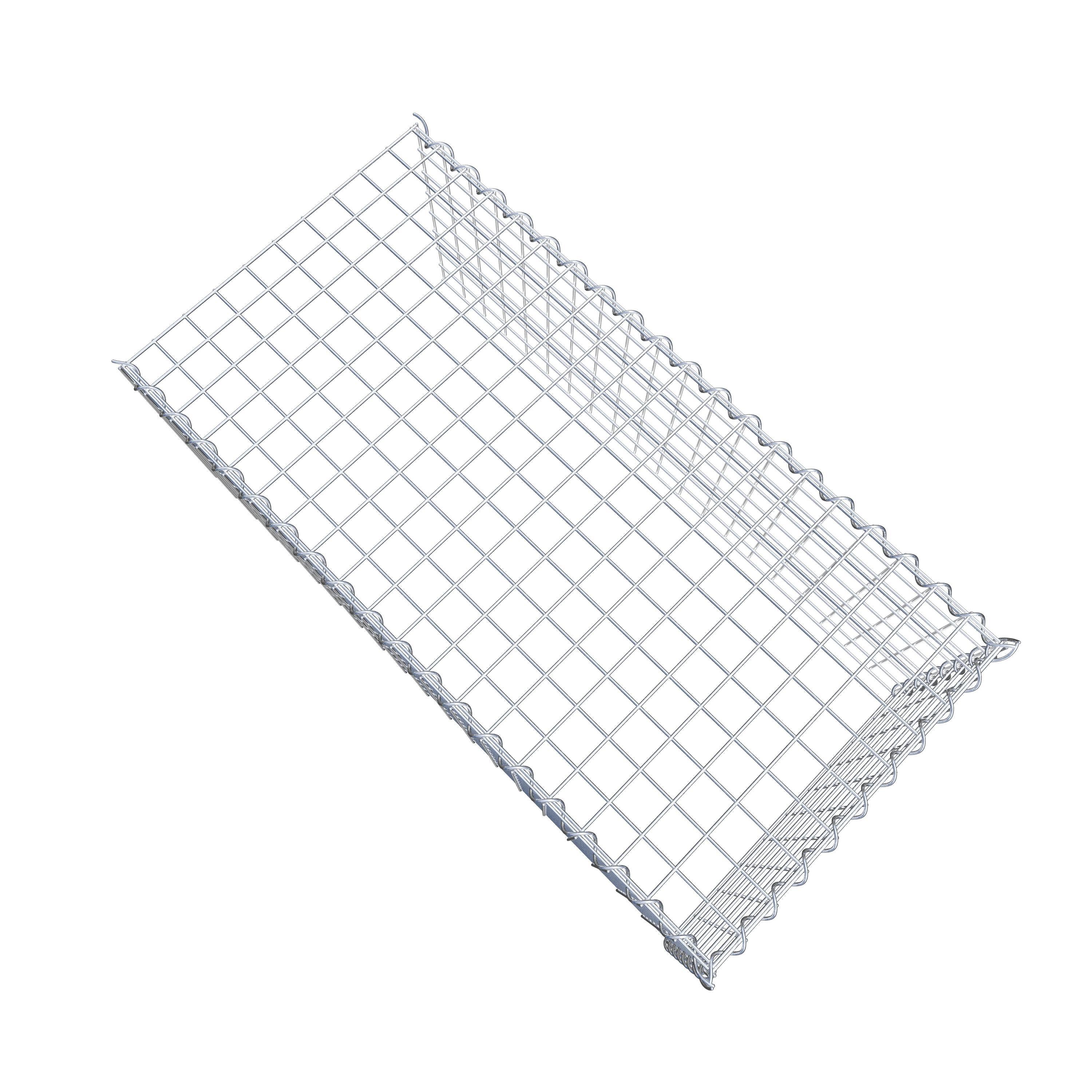 Opvokset gabion type 4 100 cm x 40 cm x 50 cm (L x H x D), maskestørrelse 5 cm x 5 cm, spiral