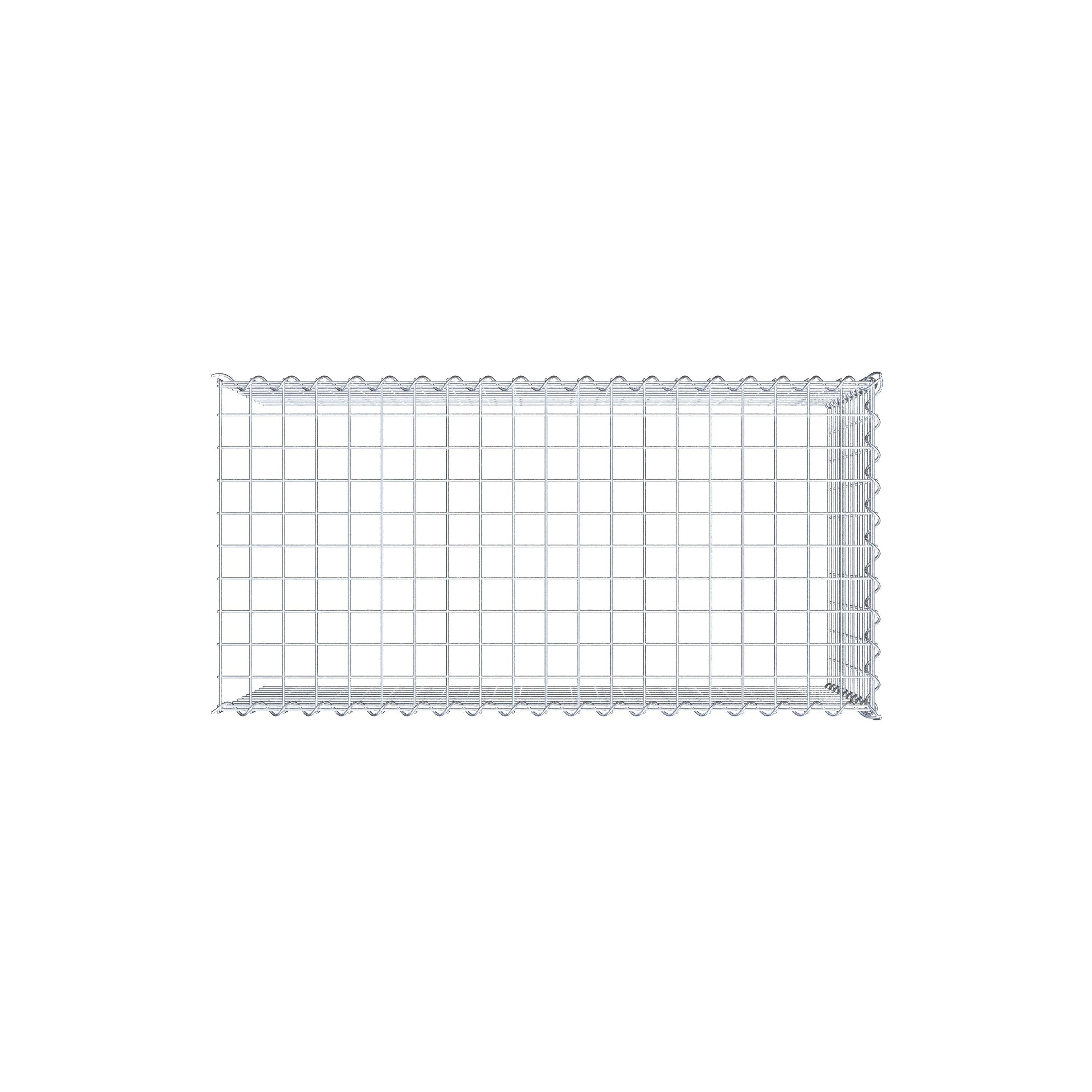 Opvokset gabion type 4 100 cm x 50 cm x 50 cm (L x H x D), maskestørrelse 5 cm x 5 cm, spiral