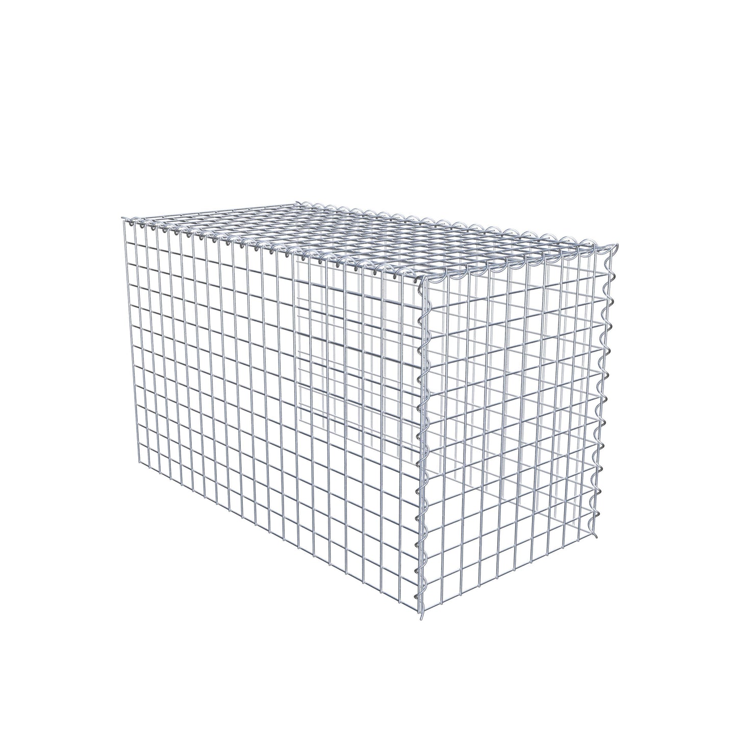 Gabion rapporté type 4 100 cm x 60 cm x 50 cm (L x H x P), mailles 5 cm x 5 cm, spirale