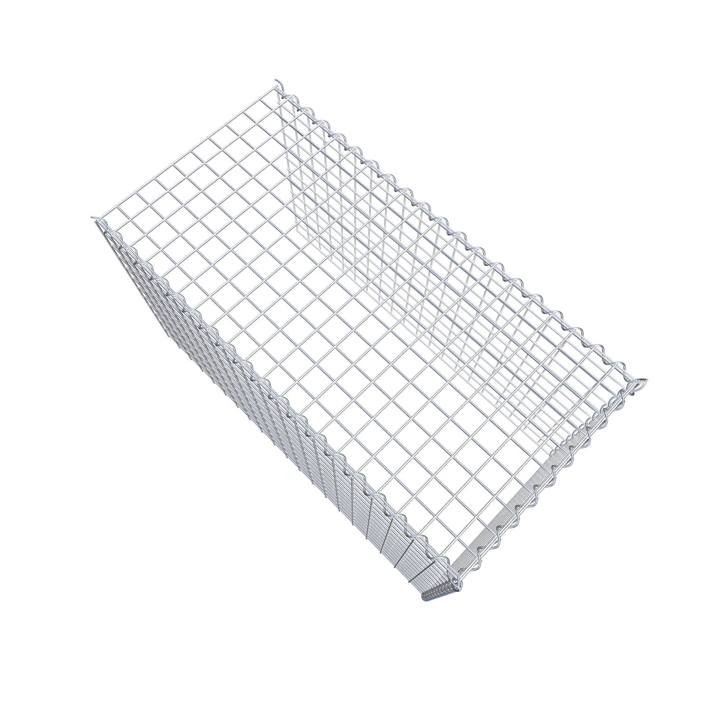 Gabion rapporté type 4 100 cm x 60 cm x 50 cm (L x H x P), mailles 5 cm x 5 cm, spirale