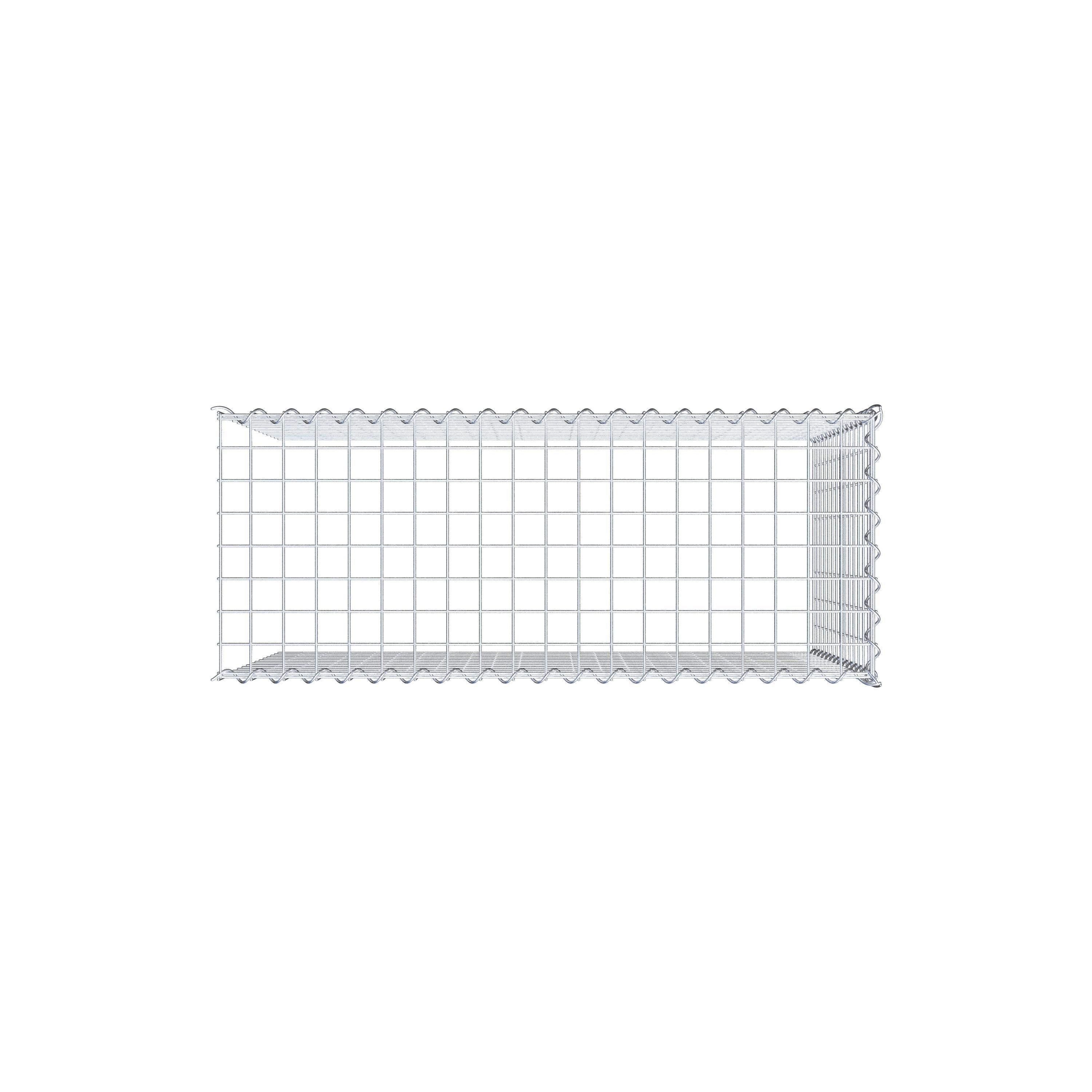 Grown-on gabion type 4 100 cm x 70 cm x 40 cm (L x H x D), mesh size 5 cm x 5 cm, spiral