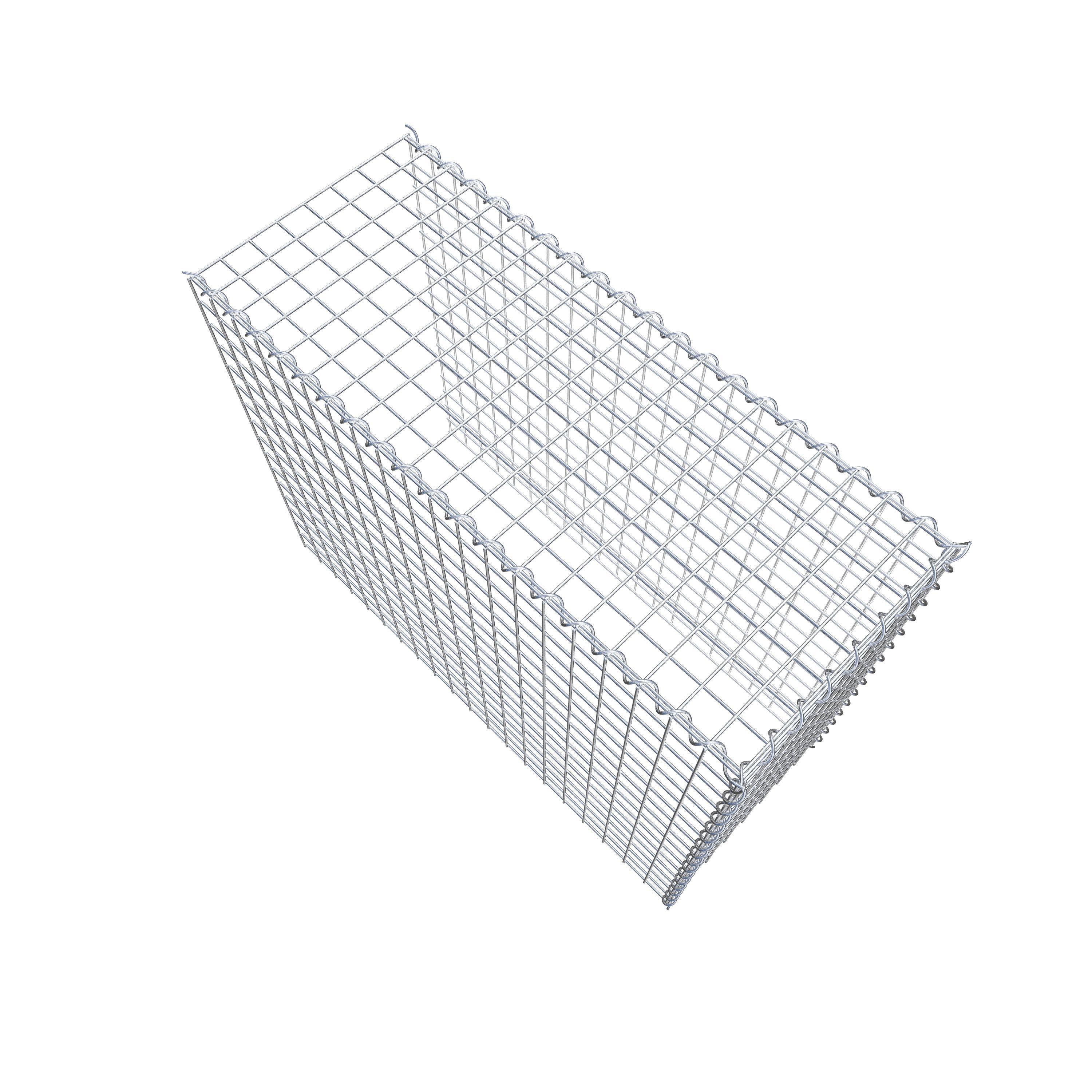 Opvokset gabion type 4 100 cm x 80 cm x 40 cm (L x H x D), maskestørrelse 5 cm x 5 cm, spiral