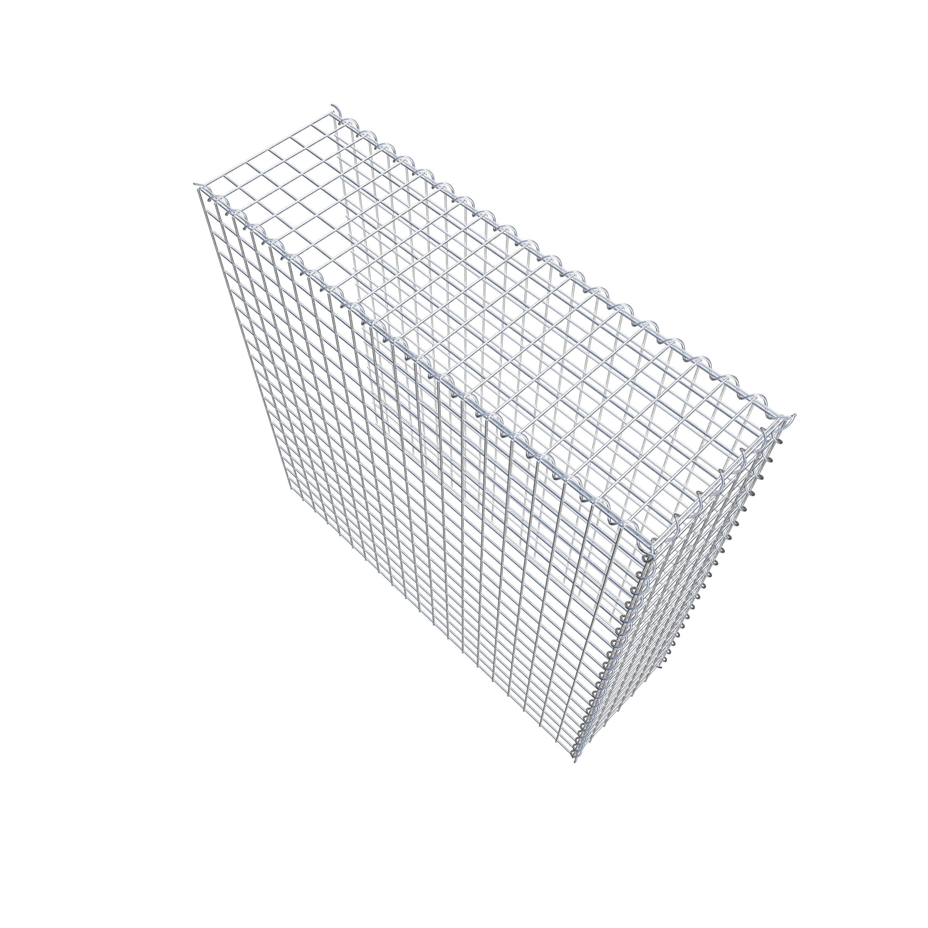 Opvokset gabion type 4 100 cm x 100 cm x 30 cm (L x H x D), maskestørrelse 5 cm x 5 cm, spiral