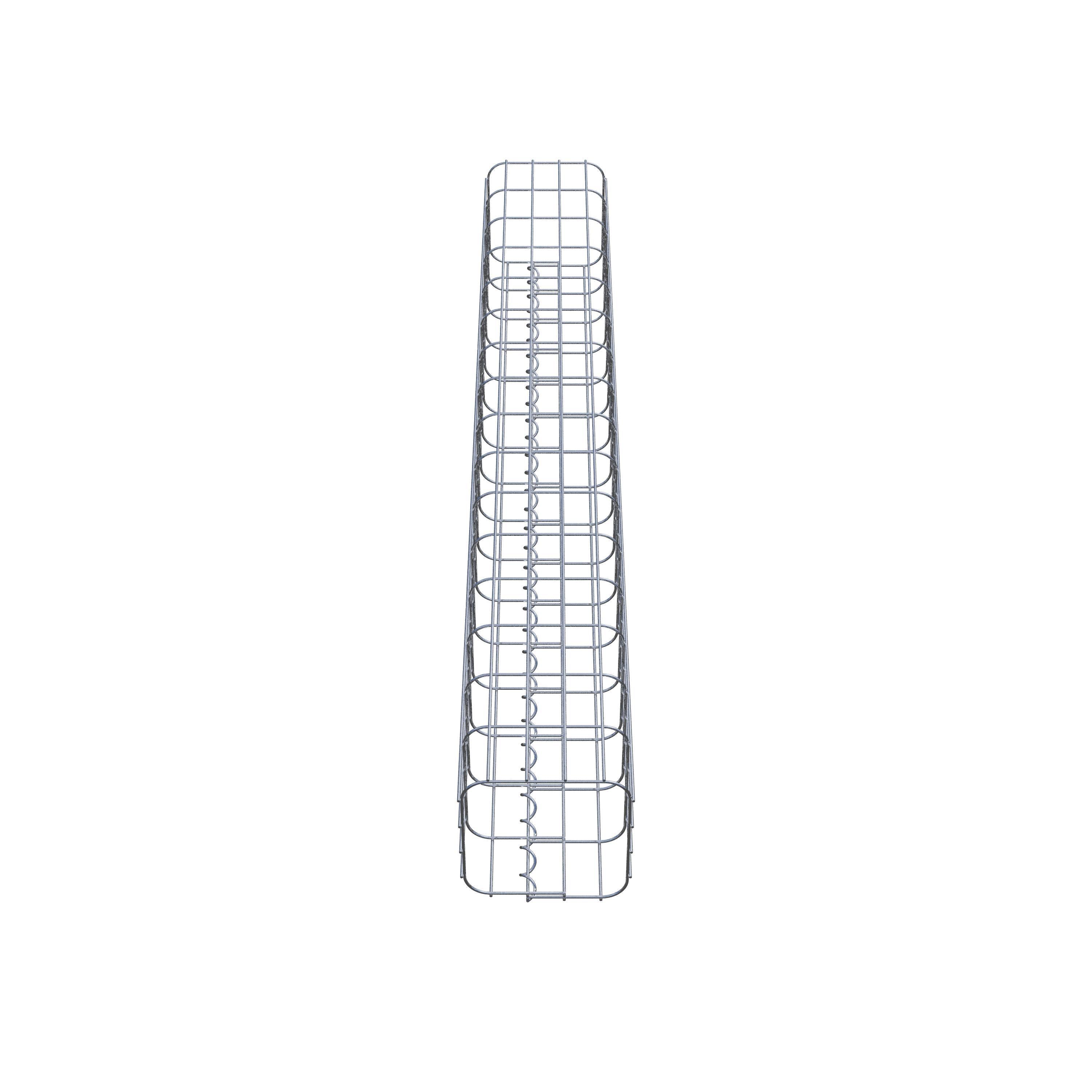 Gabionensäule eckig 22  cm x 22  cm, 160 cm Höhe, MW 5 cm x 10 cm