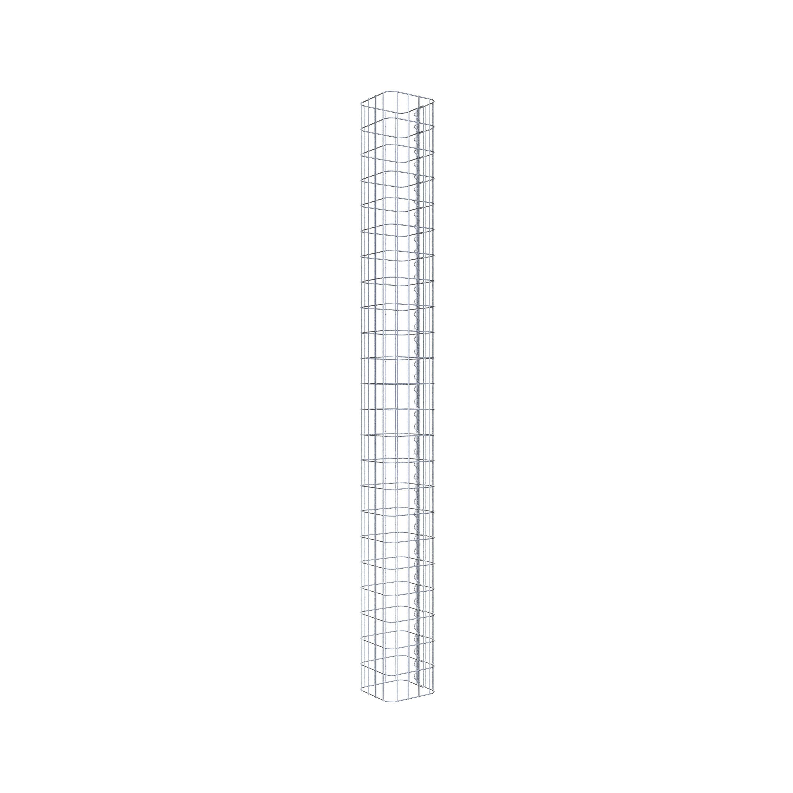 Gabion column square 22 cm x 22 cm, 230 cm high, MW 5 cm x 10 cm