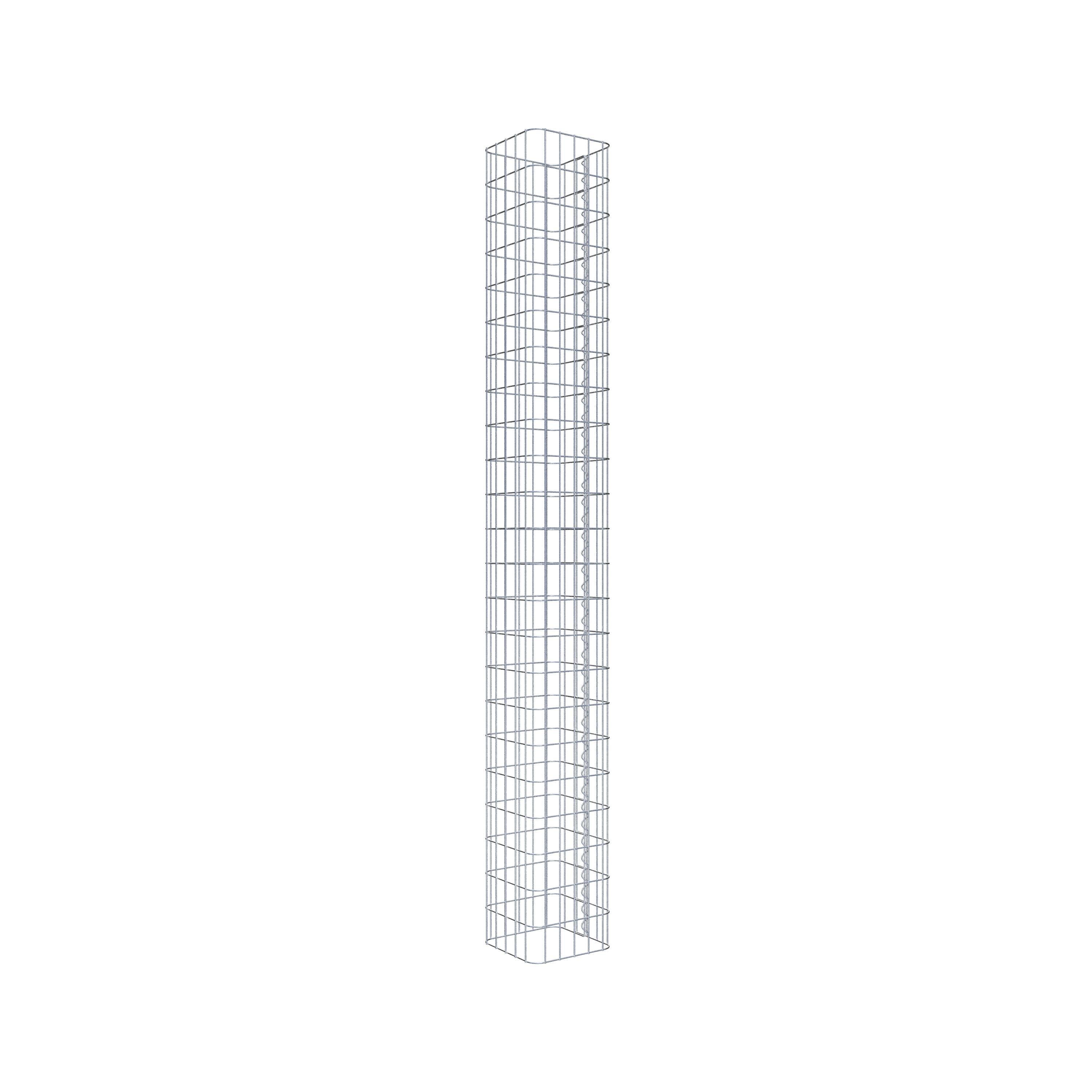 Gabion column square 27 cm x 27 cm, 230 cm high, MW 5 cm x 10 cm