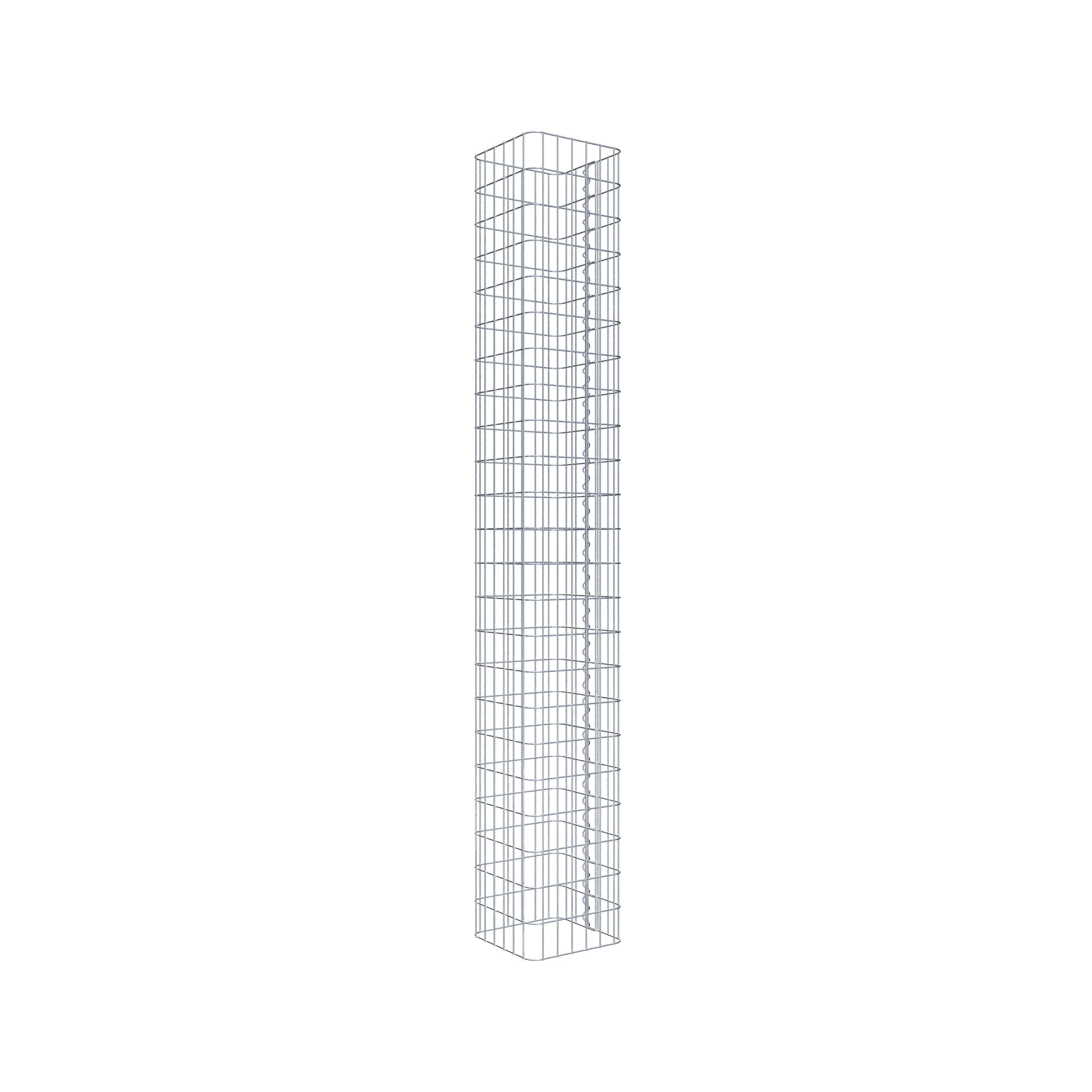 Columna de gaviones angular 32 cm x 32 cm, 230 cm de altura, MW 5 cm x 10 cm