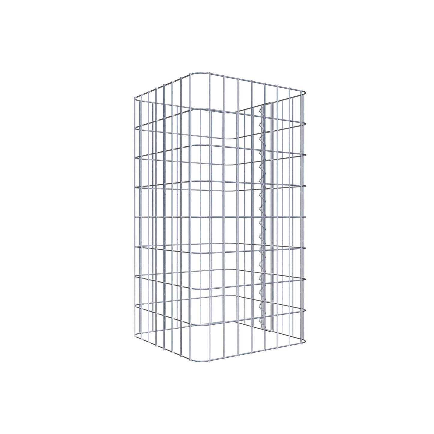 Colonne de gabion carrée 42 cm x 42 cm, 80 cm de hauteur, MW 5 cm x 10 cm