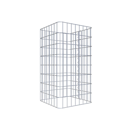 Colonne de gabion carrée 42 cm x 42 cm, 80 cm de hauteur, MW 5 cm x 10 cm