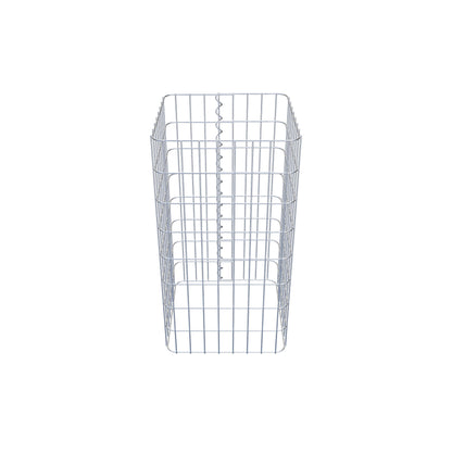Colonne de gabion carrée 42 cm x 42 cm, 80 cm de hauteur, MW 5 cm x 10 cm