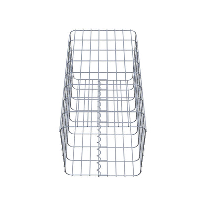 Colonne de gabion carrée 42 cm x 42 cm, 80 cm de hauteur, MW 5 cm x 10 cm
