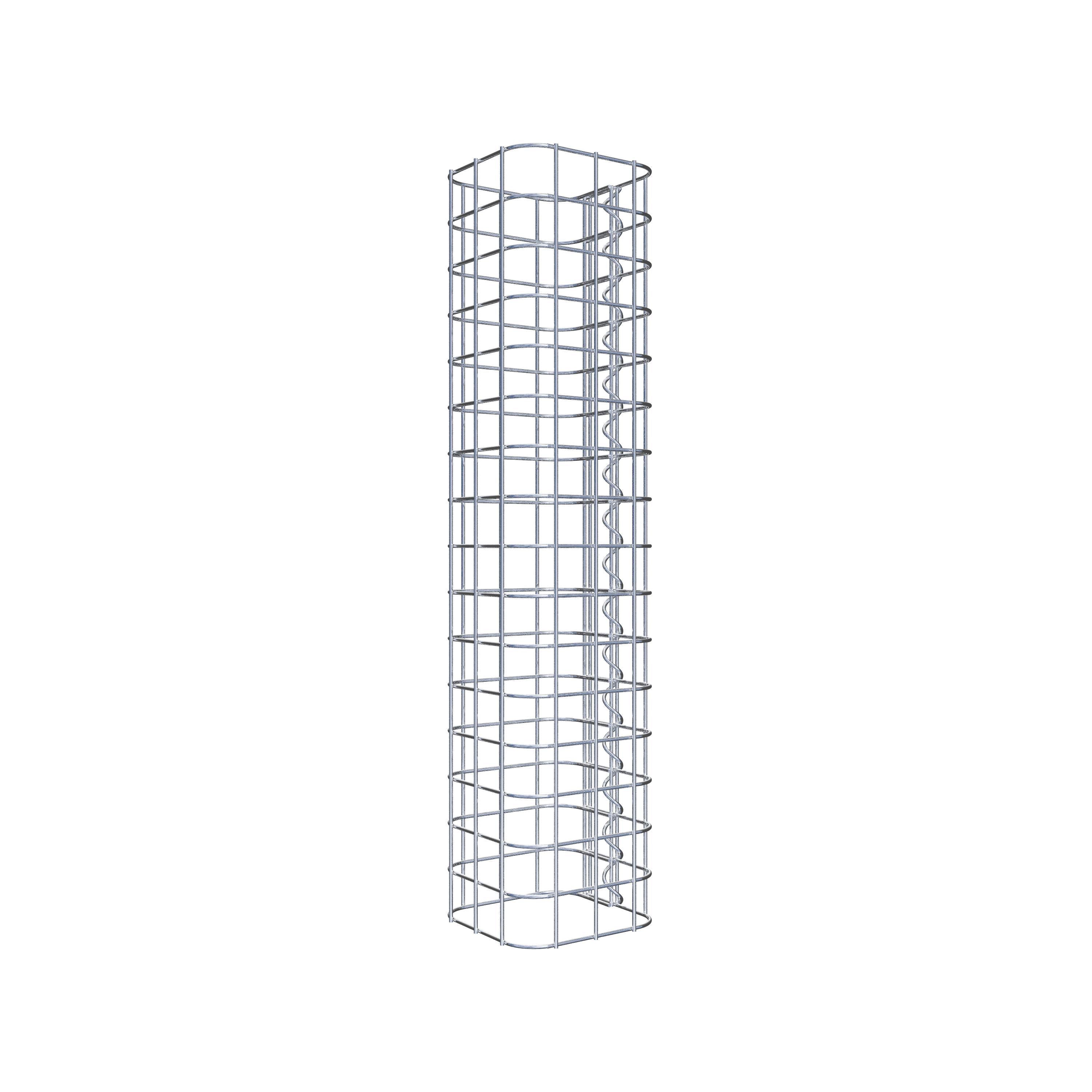 Colonna di gabbioni quadrata 17 cm x 17 cm, alta 80 cm, MW 5 cm x 5 cm