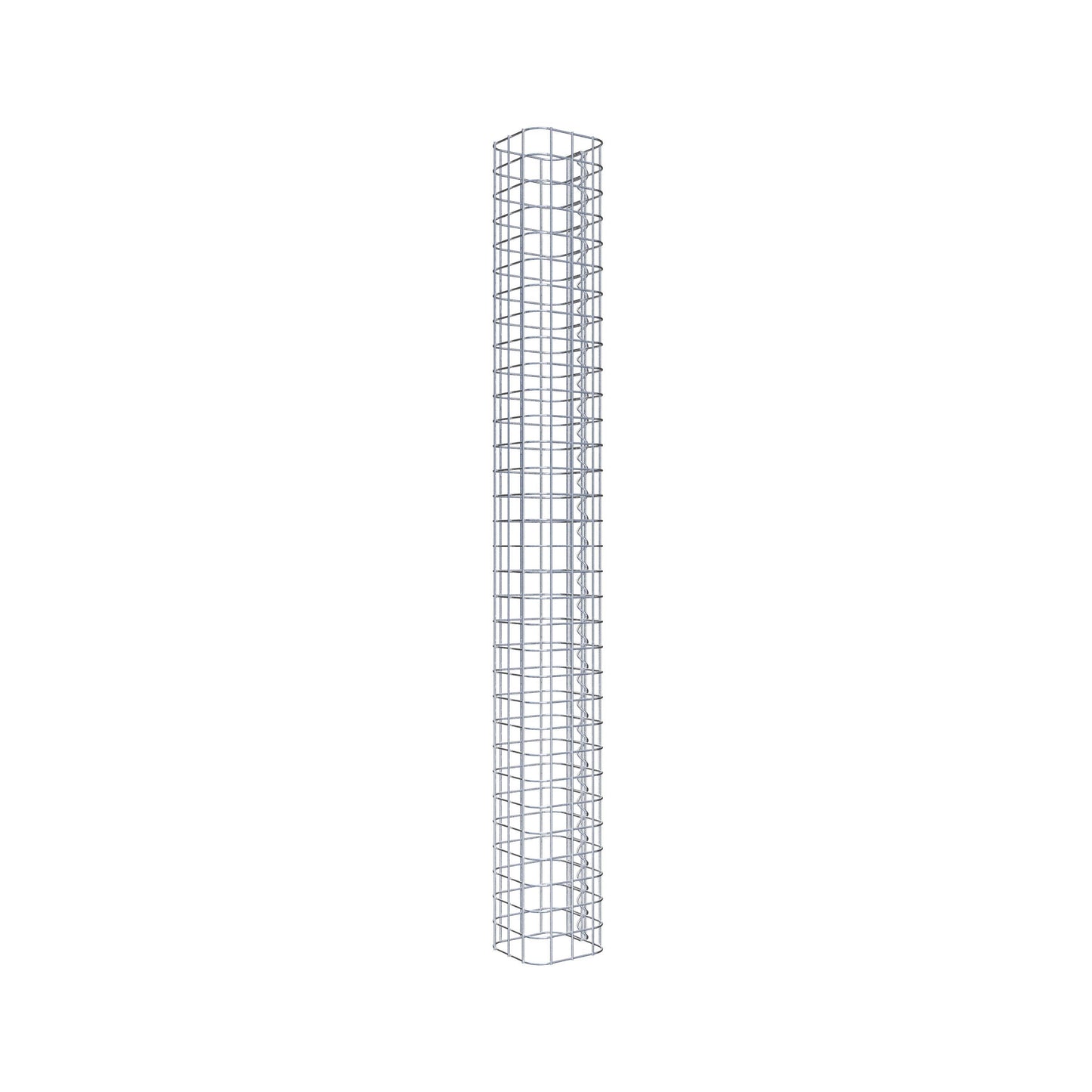 Colonne de gabion carrée 17 cm x 17 cm, 160 cm de hauteur, MW 5 cm x 5 cm