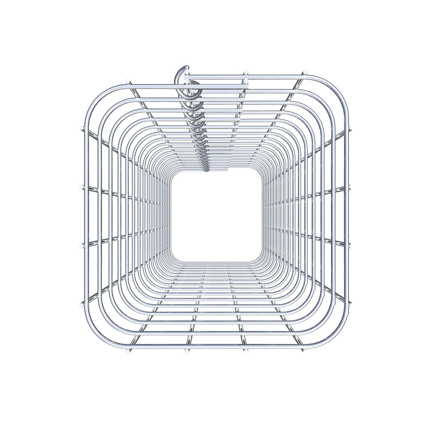Schanskorfzuil, vierkant 22 cm x 22 cm, 80 cm hoog, MW 5 cm x 5 cm