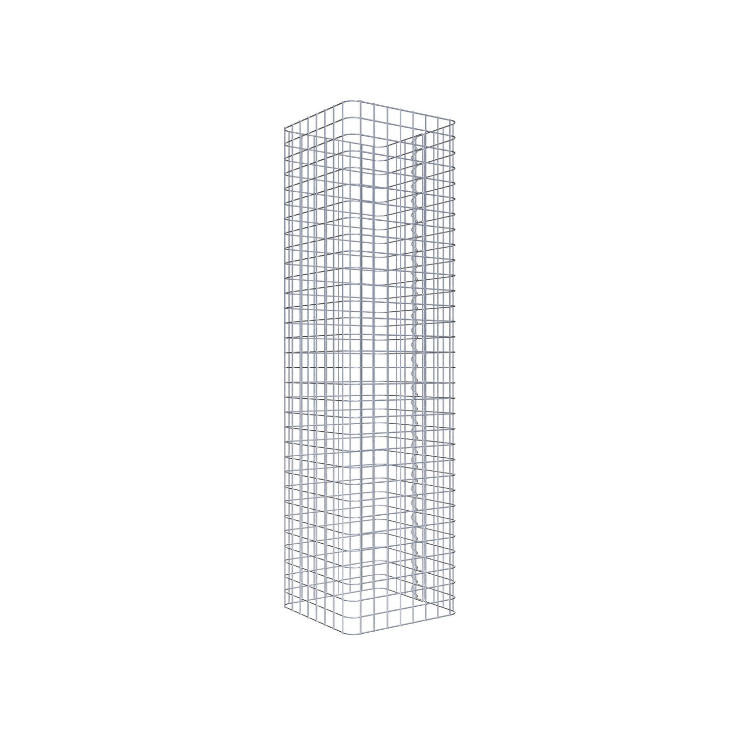 Colonne de gabion carrée 42 cm x 42 cm, 160 cm de hauteur, MW 5 cm x 5 cm