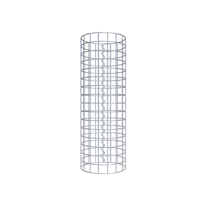 Gabion column around 27 cm diameter, 80 cm height, mesh size 5 cm x 5 cm