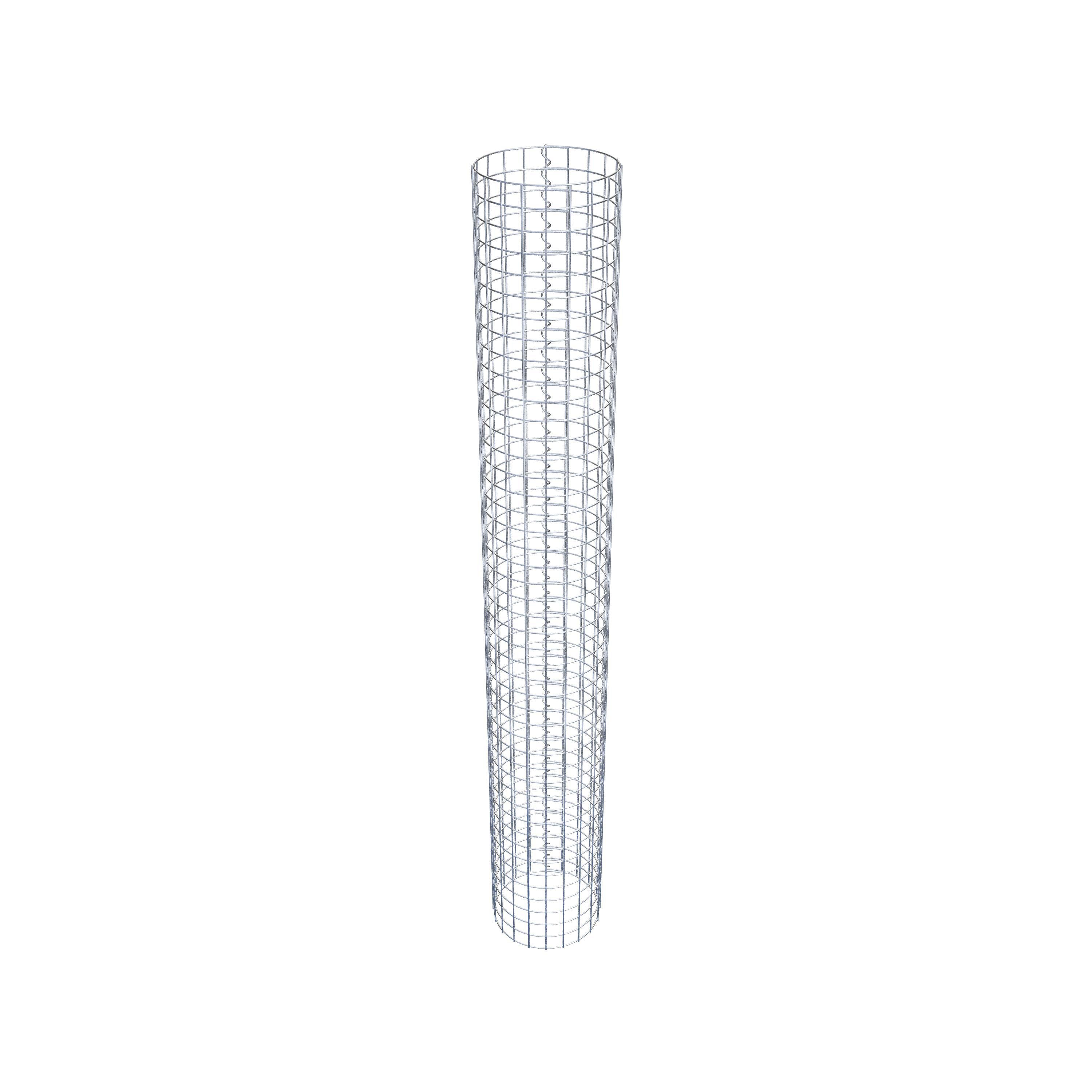 Gabion column around 32 cm diameter, 230 cm height, mesh size 5 cm x 5 cm