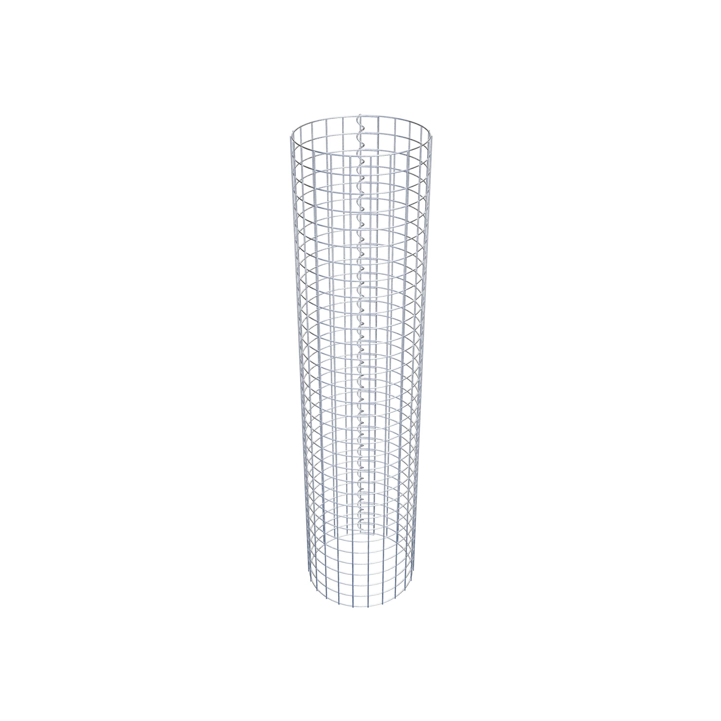 Gabion column around 37 cm diameter, 160 cm height, mesh size 5 cm x 5 cm