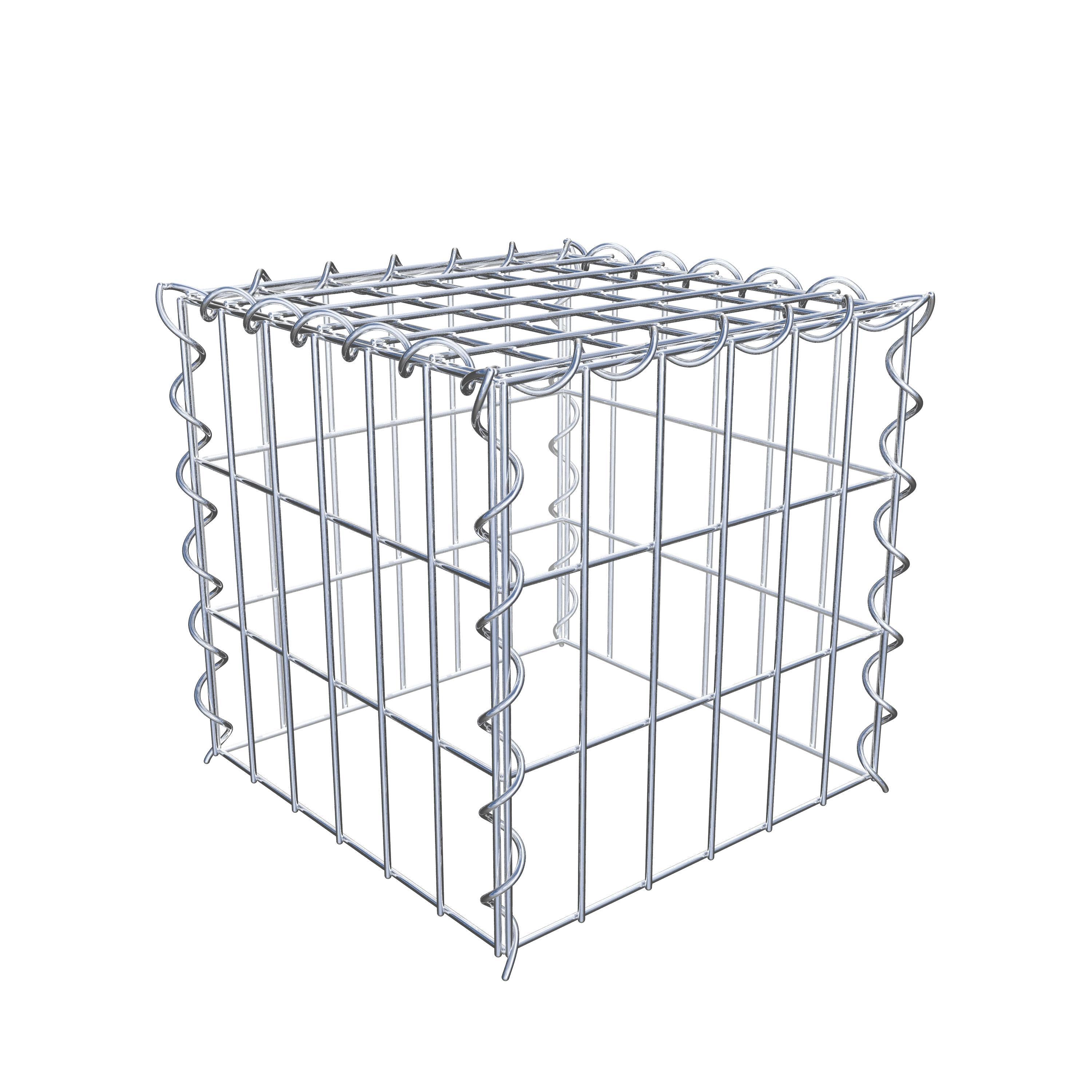 Grown-on gabion type 3 30 cm x 30 cm x 30 cm (L x H x D), mesh size 5 cm x 10 cm, spiral