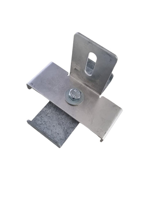 Klammer mit Zaunhalter Maschenweite 10 x 10 cm, verzinkt