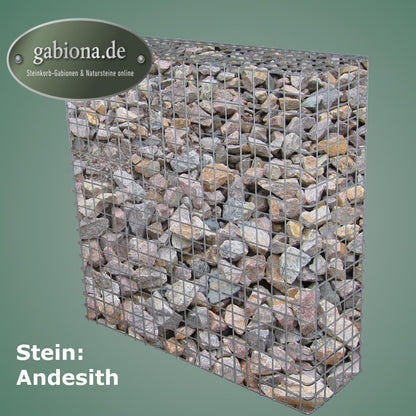 Gabion galvanisé à chaud 102 cm x 102 cm x 32 cm, mailles 5 cm x 5 cm, entièrement soudé