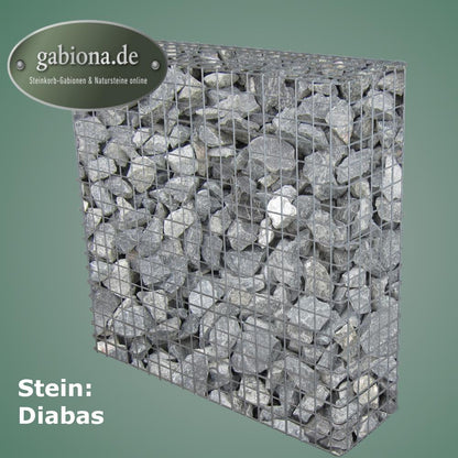 Gabion galvanisé à chaud 102 cm x 102 cm x 32 cm, mailles 5 cm x 5 cm, entièrement soudé