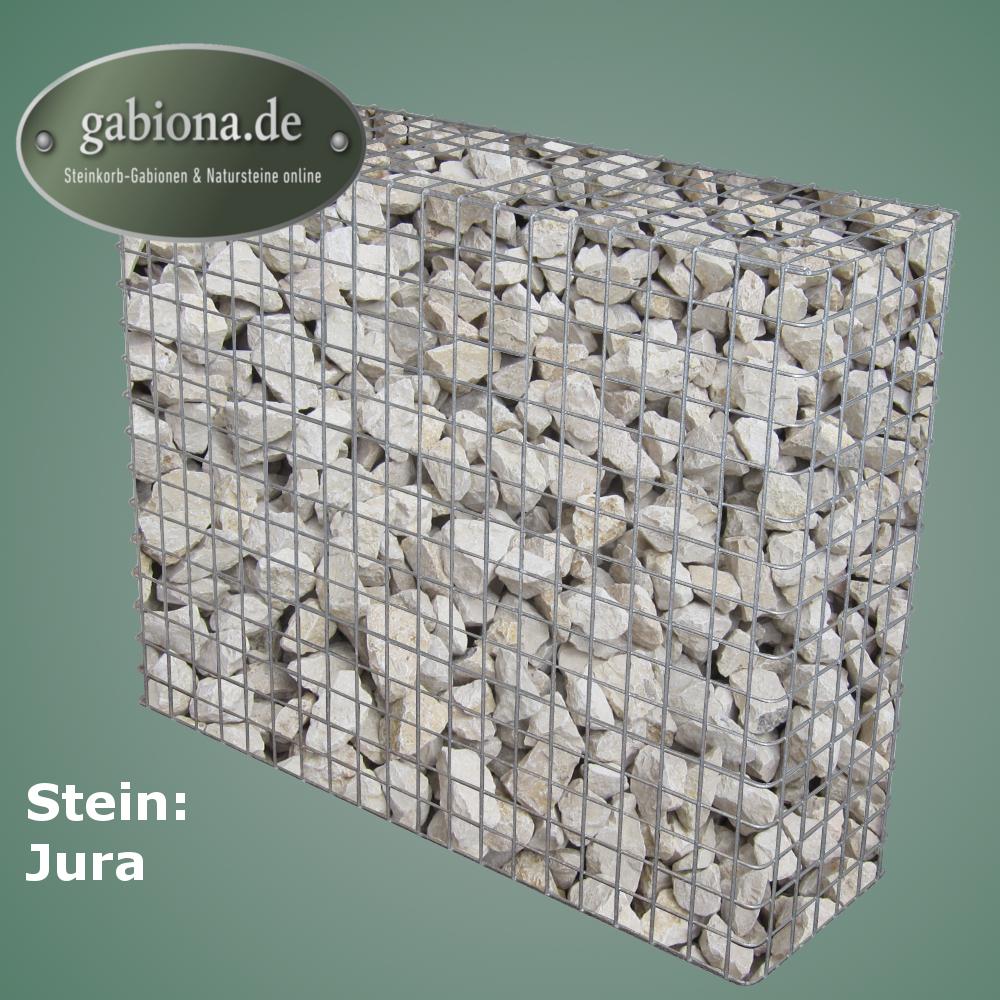 Gabion hot-dip galvanized 102 cm x 82 cm x 32 cm, mesh size 5 cm x 5 cm, fully welded