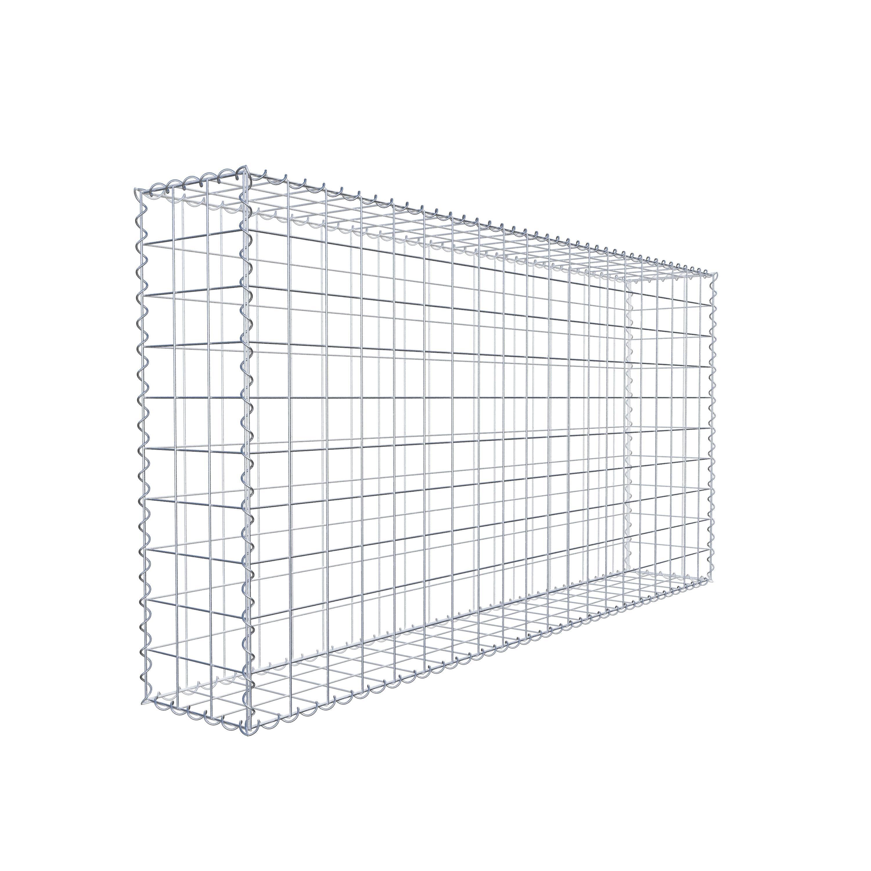 Gabion 200 cm x 100 cm x 30 cm (L x H x D), mesh size 10 cm x 10 cm, spiral