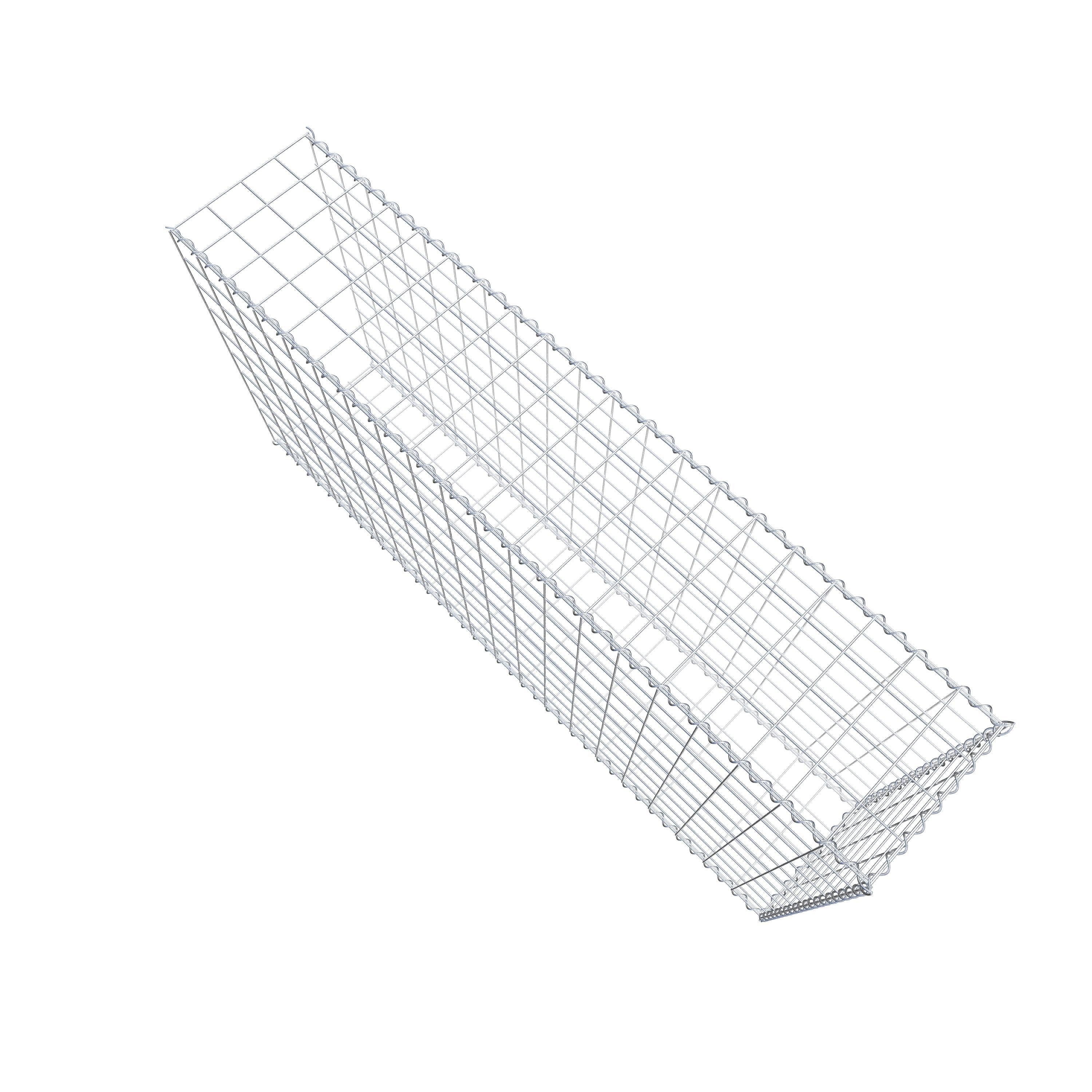 Opvokset gabion type 2 200 cm x 100 cm x 40 cm (L x H x D), maskestørrelse 10 cm x 10 cm, spiral