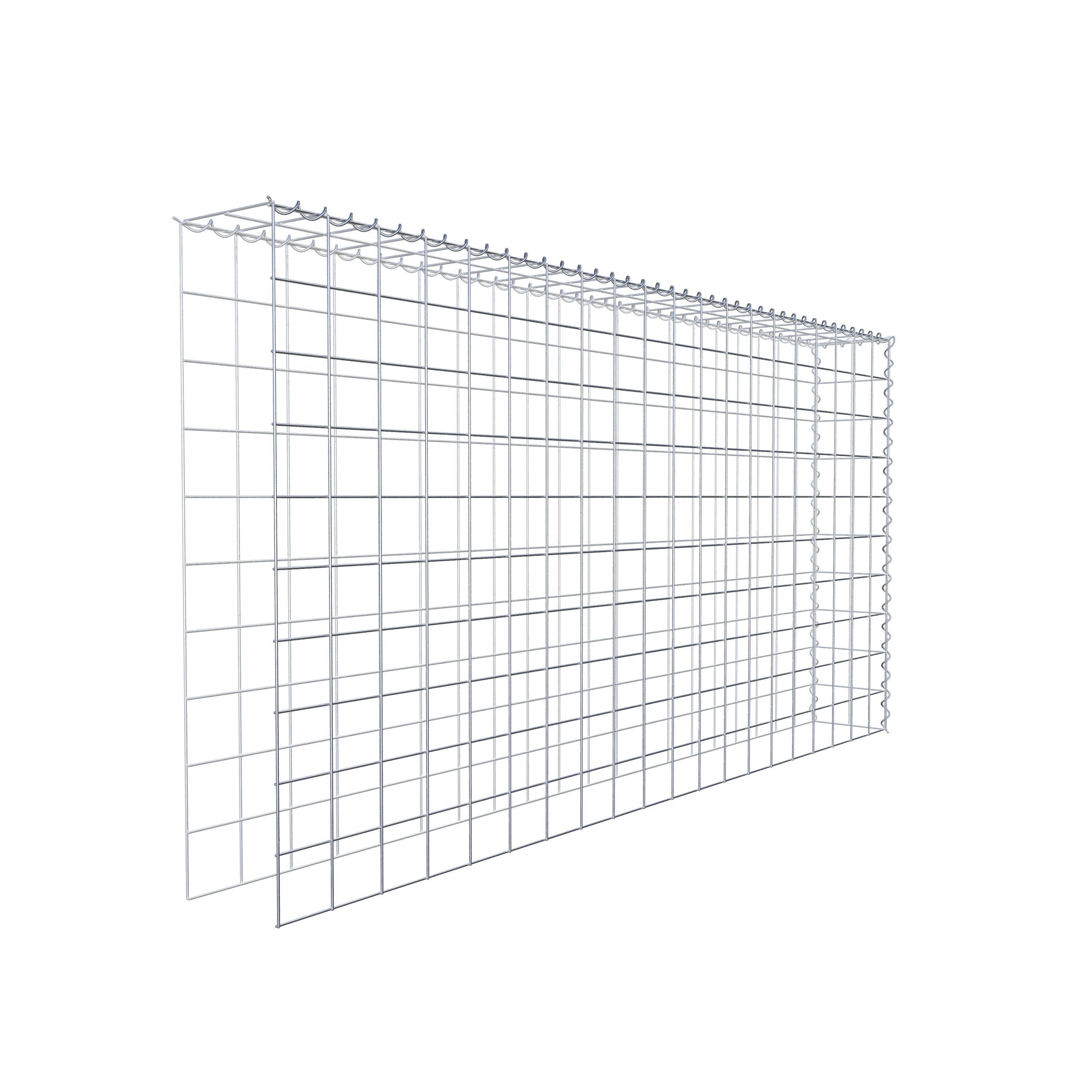 Grown-on gabion type 4 200 cm x 100 cm x 20 cm (L x H x D), mesh size 10 cm x 10 cm, spiral