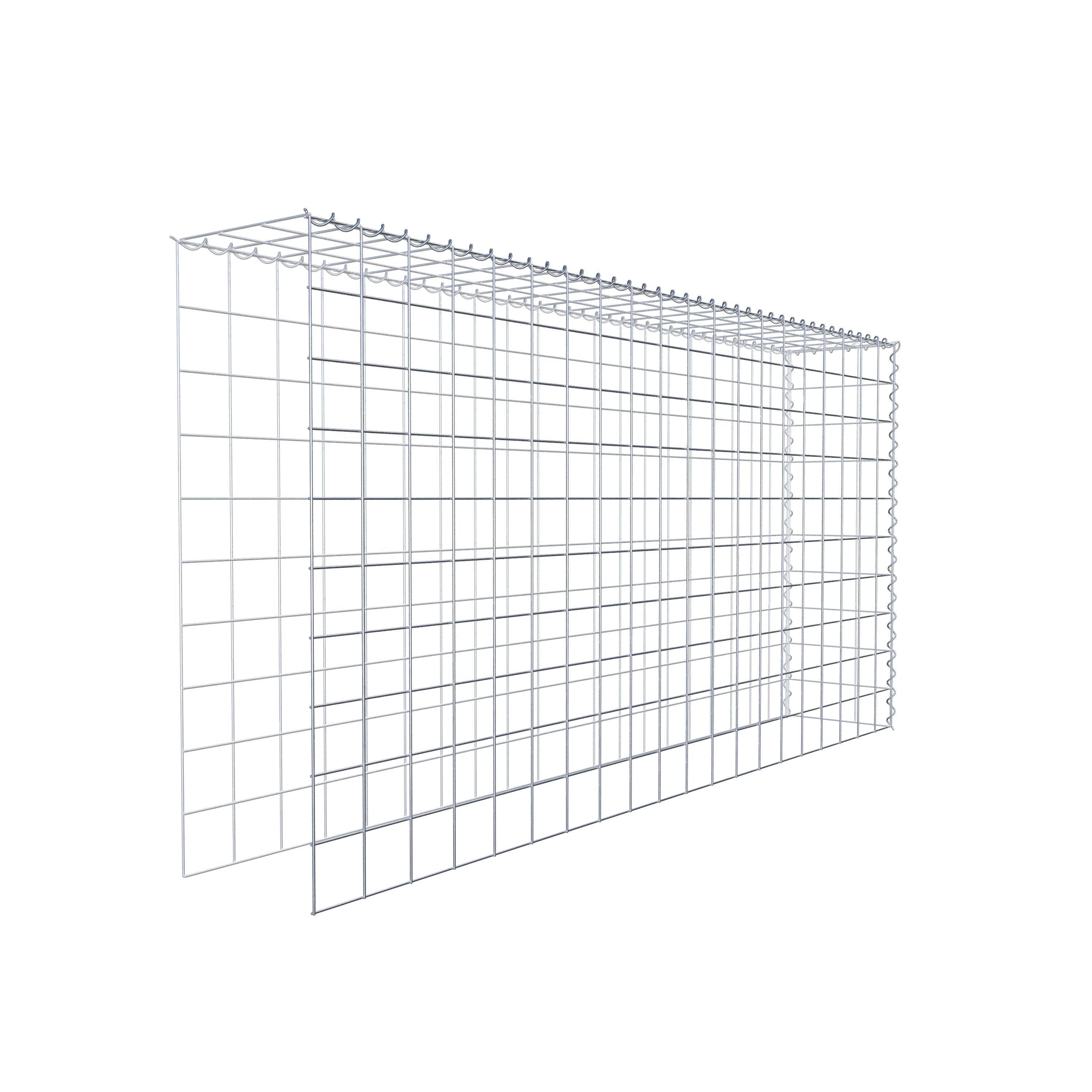 Grown-on gabion type 4 200 cm x 100 cm x 30 cm (L x H x D), mesh size 10 cm x 10 cm, spiral