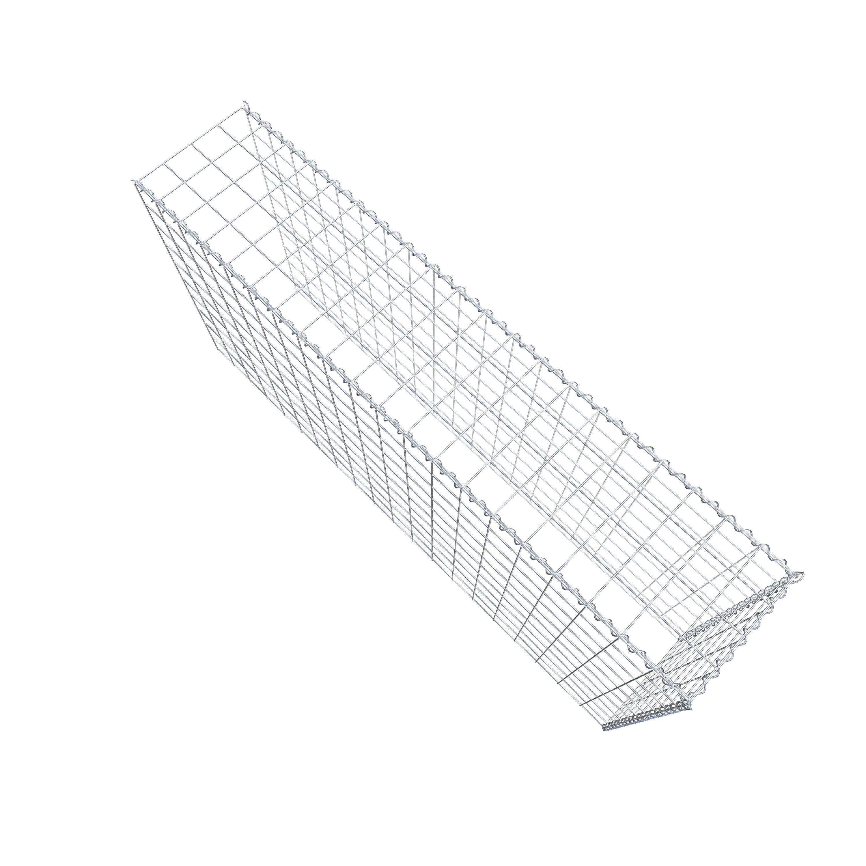 Opvokset gabion type 4 200 cm x 100 cm x 40 cm (L x H x D), maskestørrelse 10 cm x 10 cm, spiral